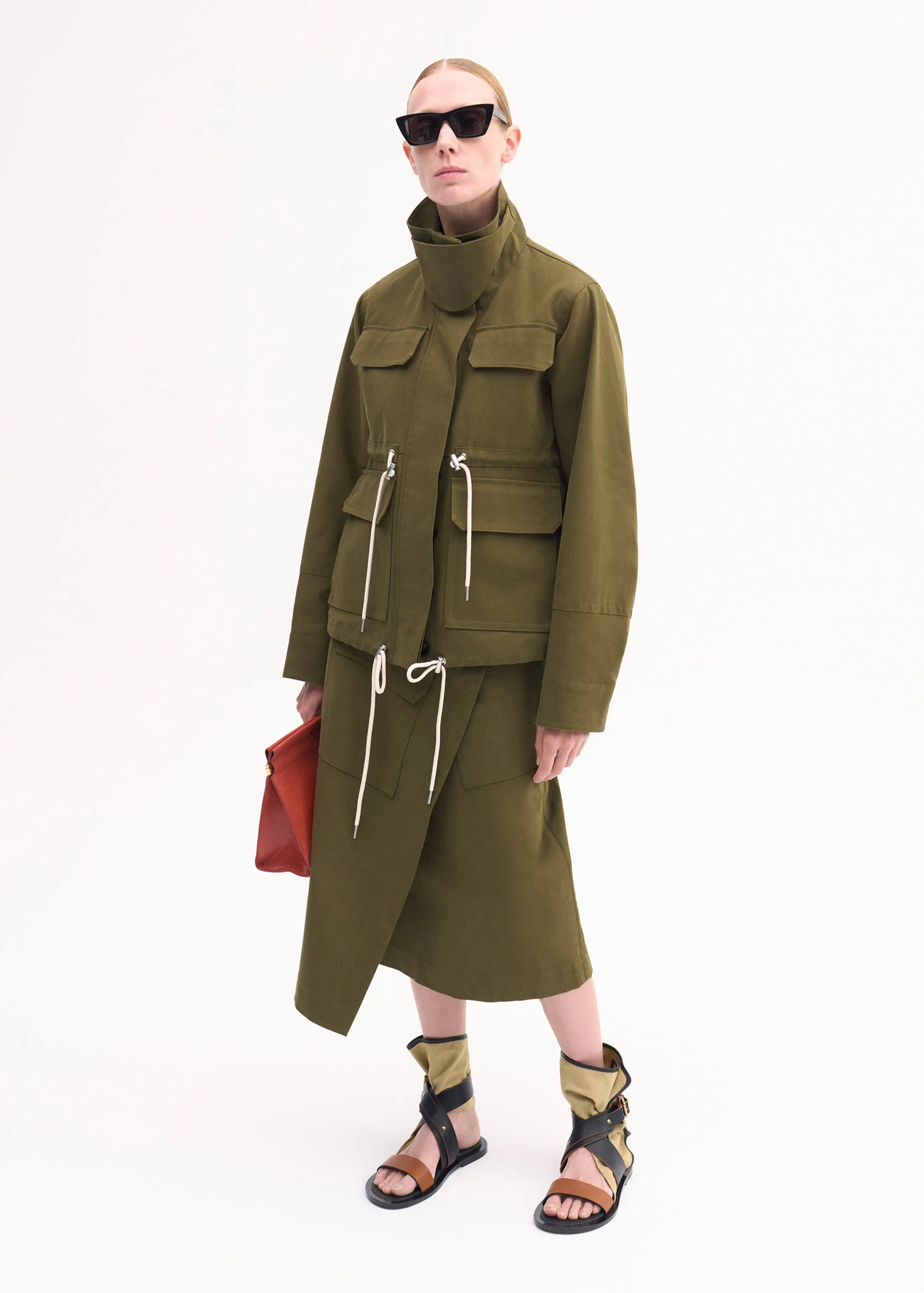 Canvas Gladiator Wrap Sandal in Ecru sold by CO product image thumbnail 4