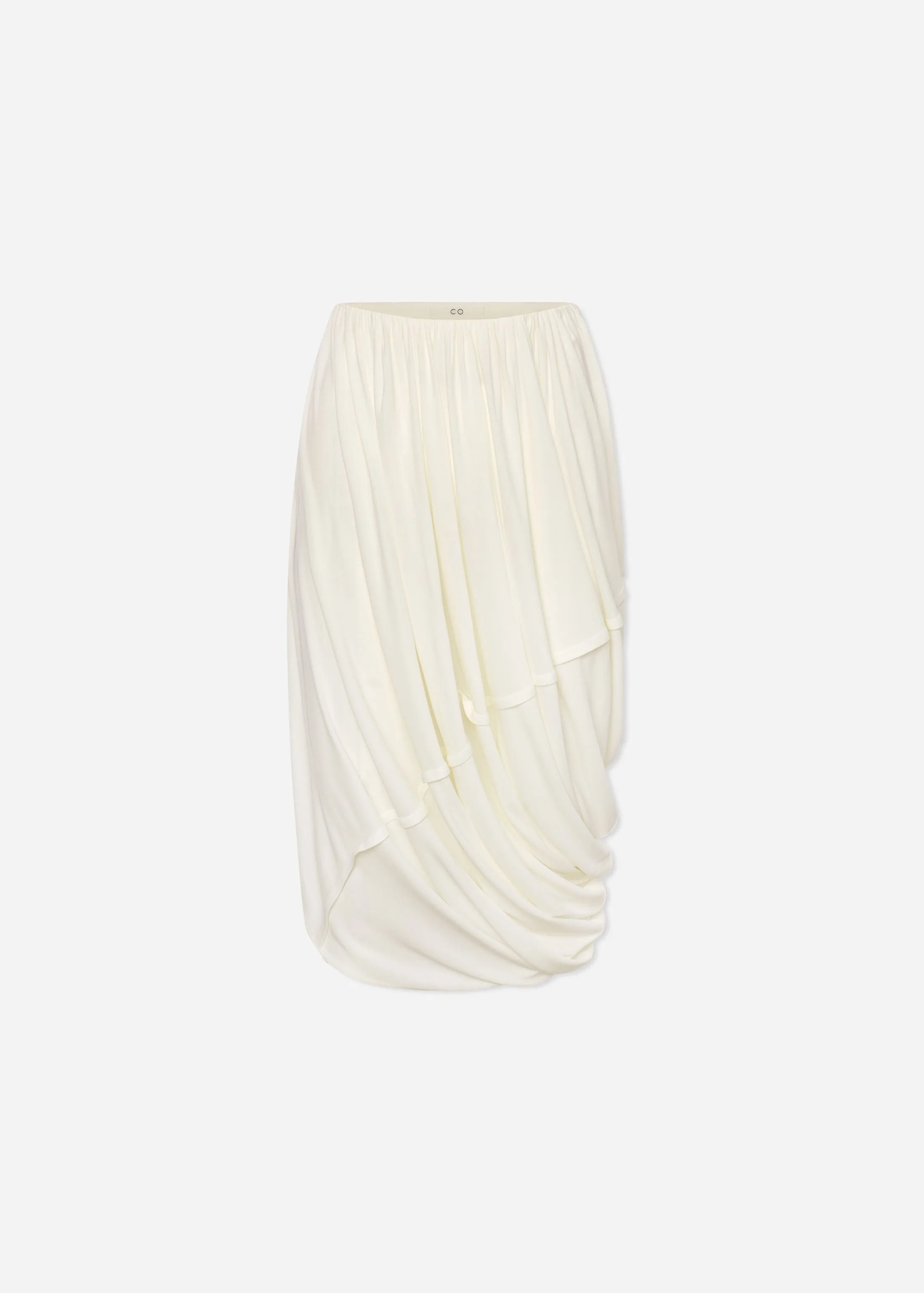 Draped Skirt in Crepe Jersey - Ivory sold by CO product image thumbnail 4