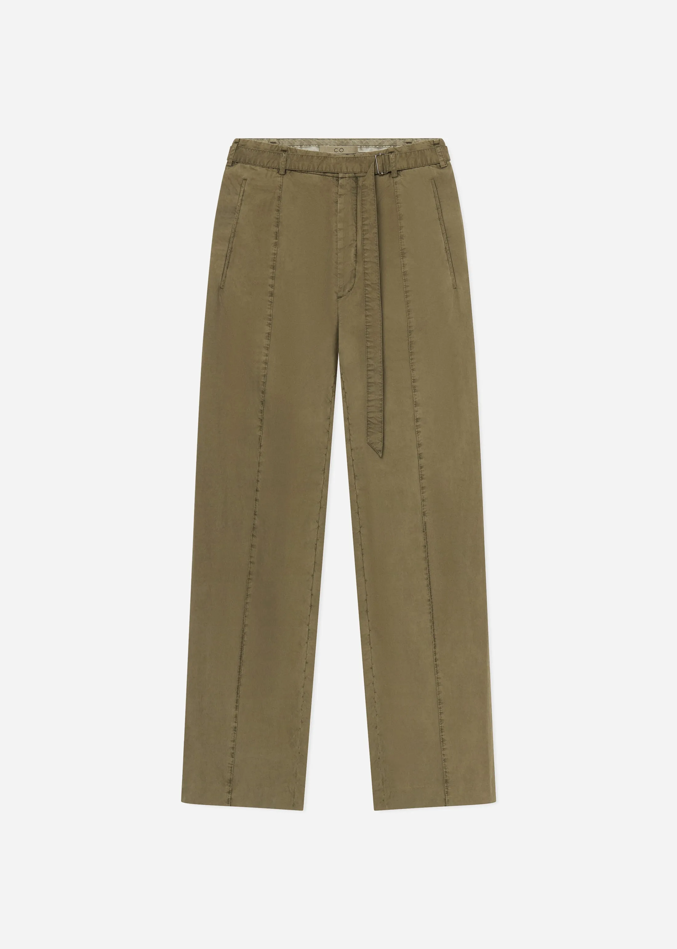 Drop Waist Pant in Cotton Twill - Olive sold by CO product image thumbnail 4