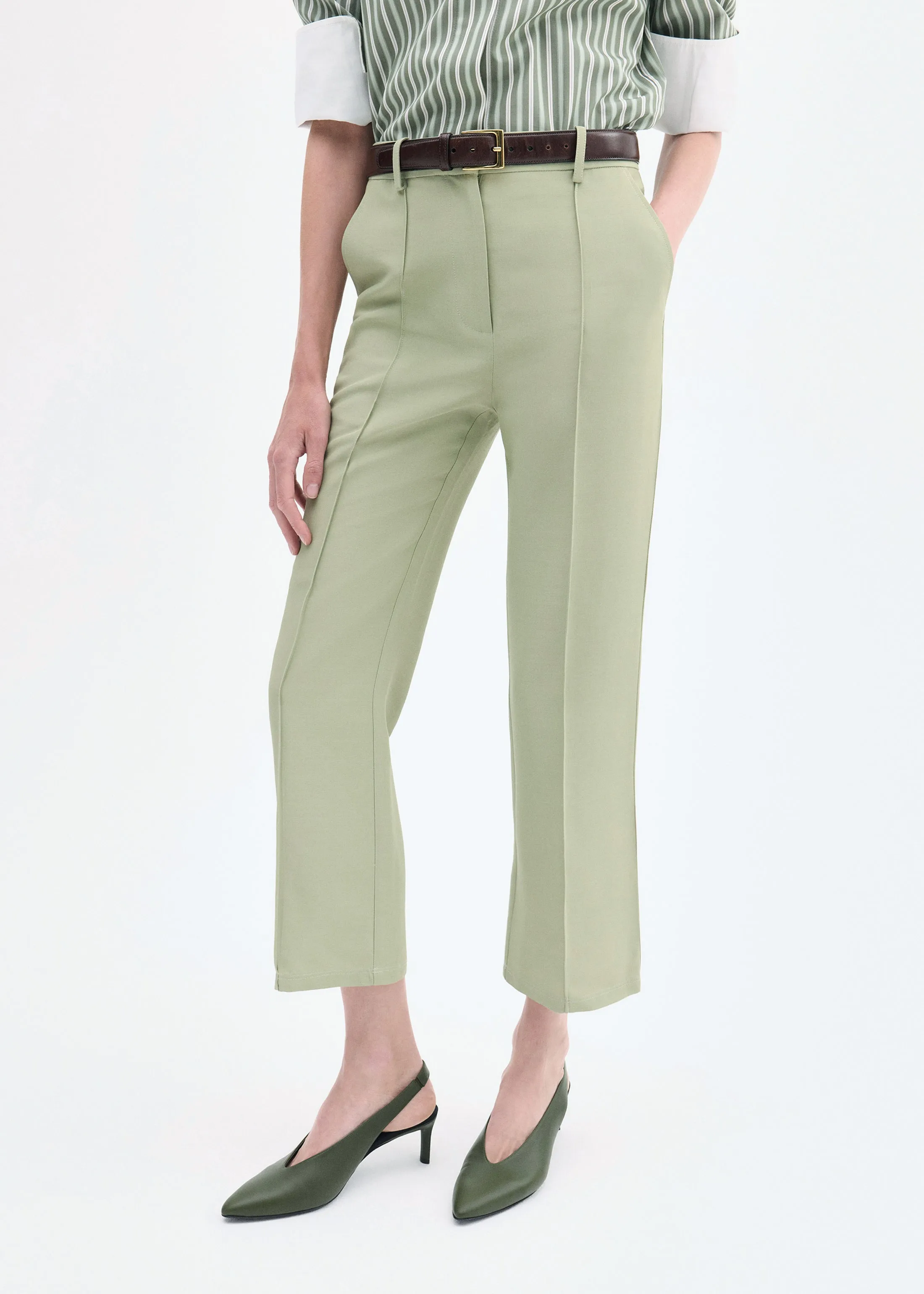 Cropped Flared Pant - Tea sold by CO product image thumbnail 2