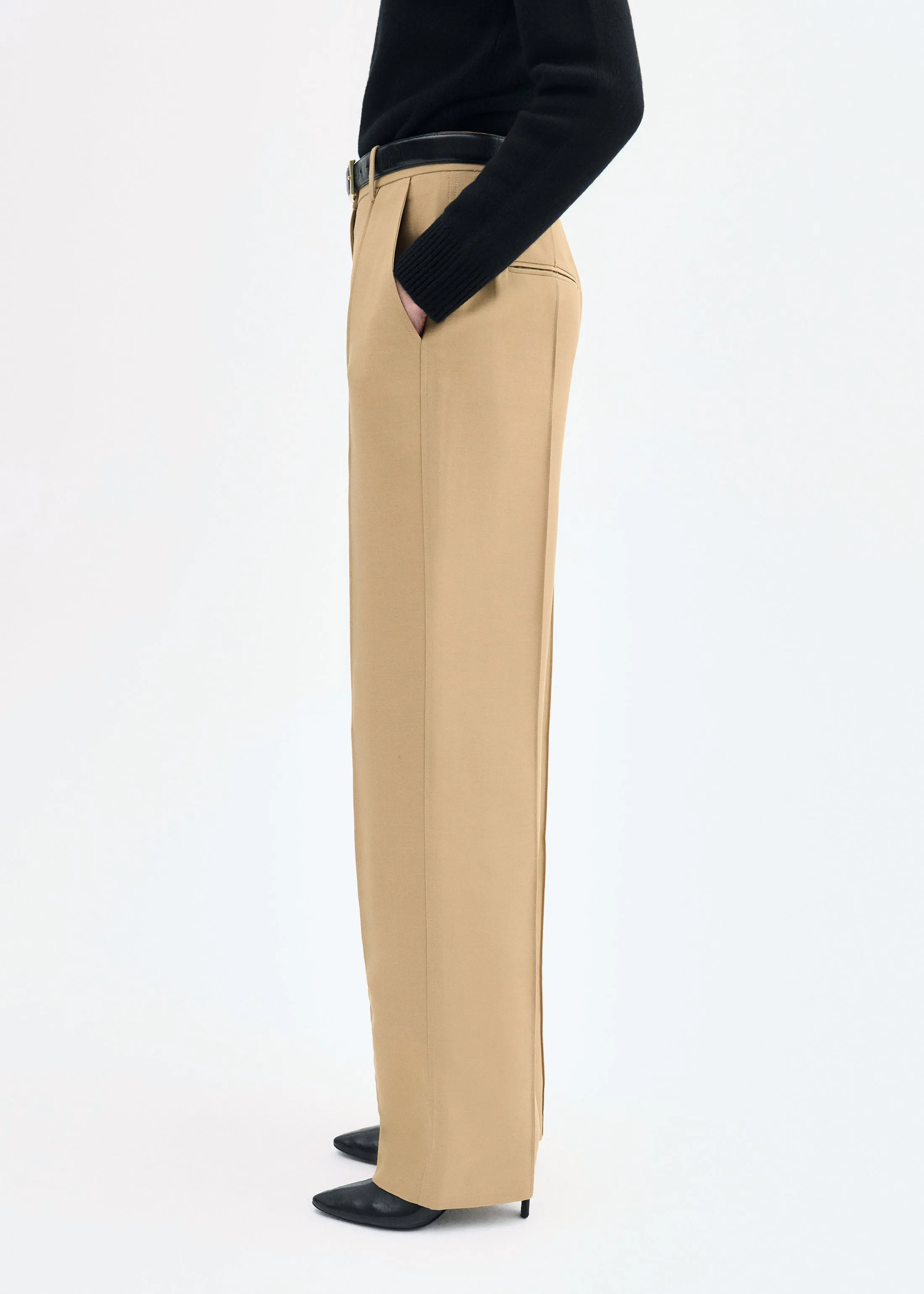Straight Leg Trouser - Camel sold by CO product image thumbnail 3