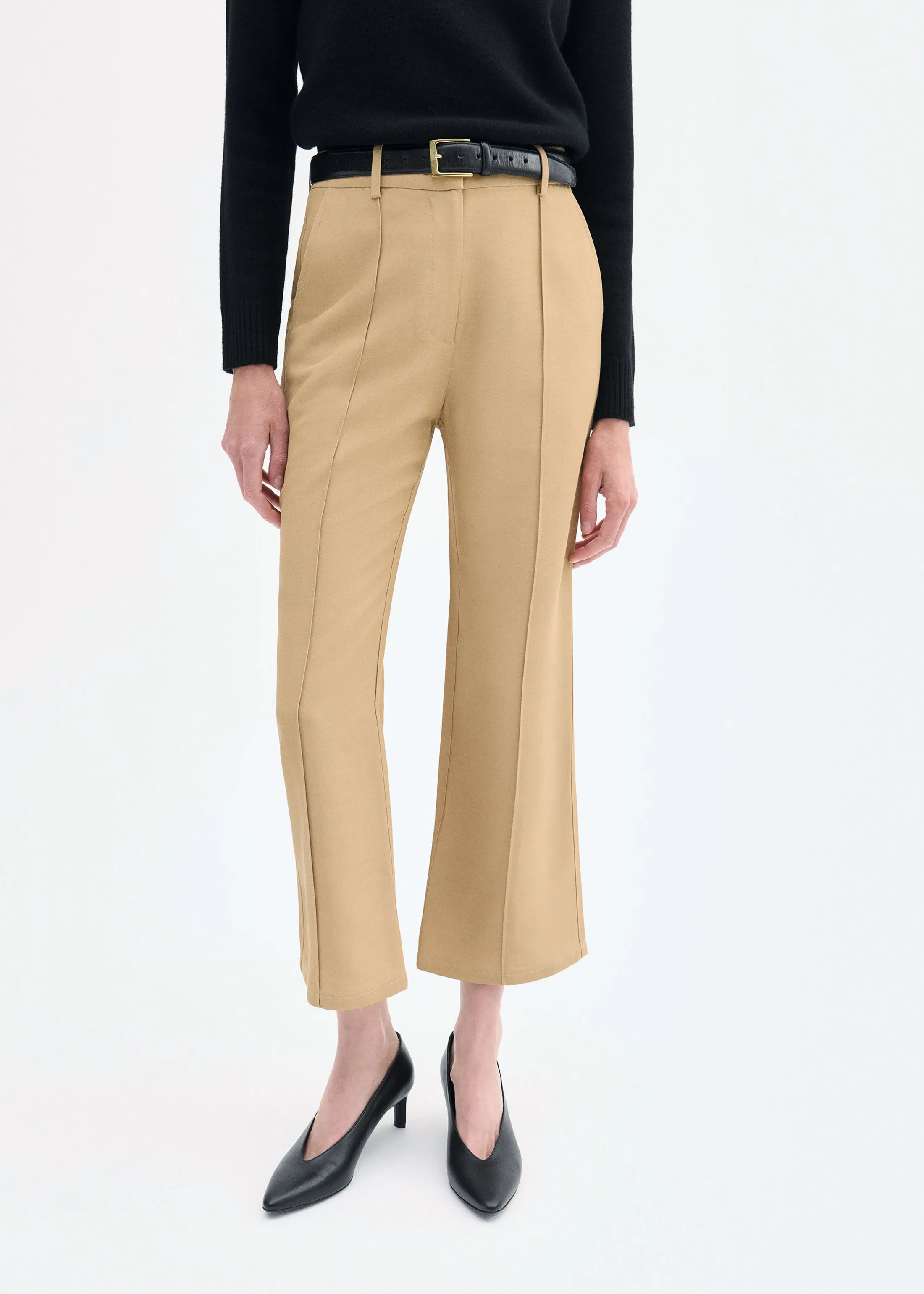 Cropped Flared Pant - Camel sold by CO product image thumbnail 2
