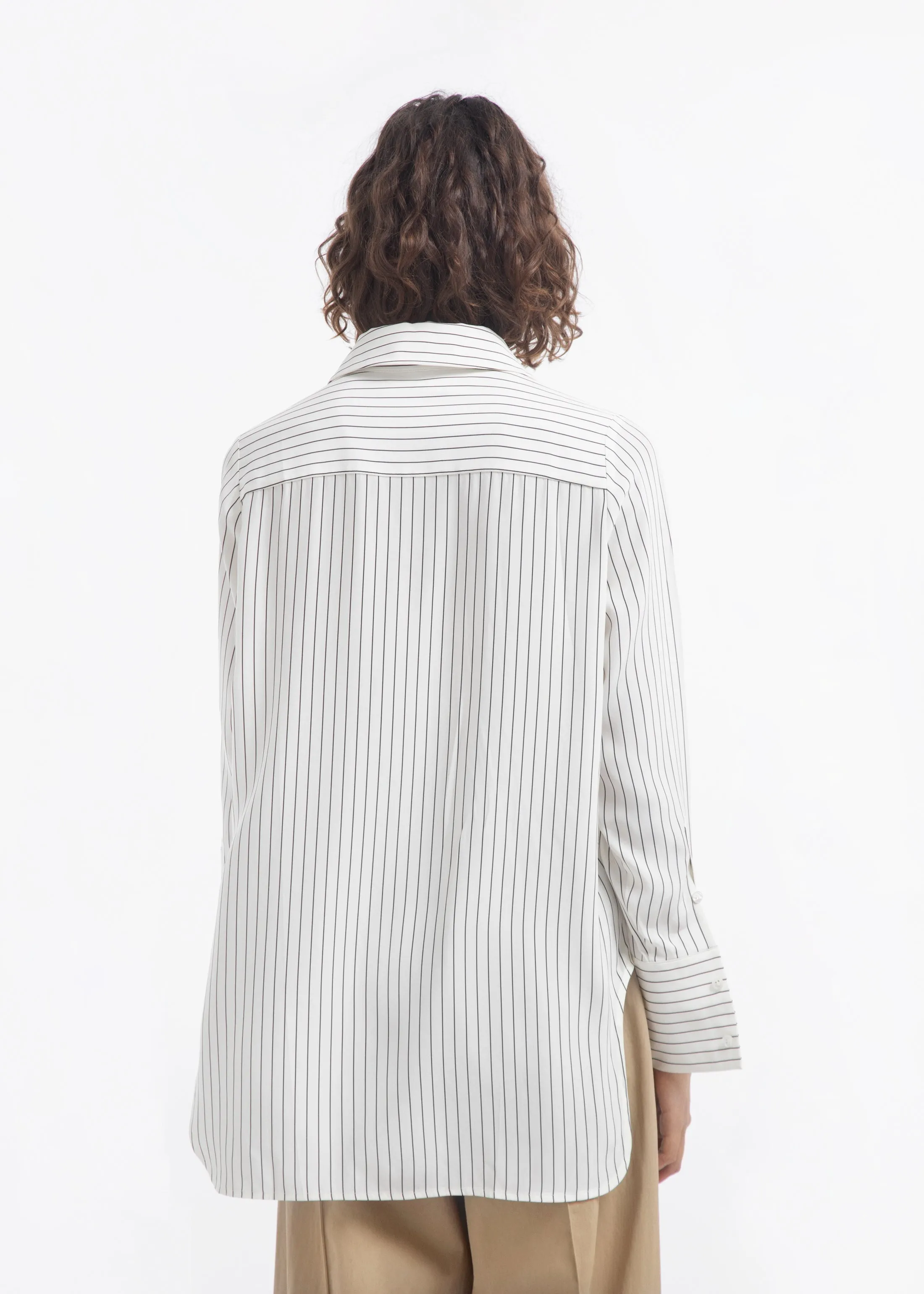 Button Down Shirt in Silk - Stripe sold by CO product image thumbnail 3