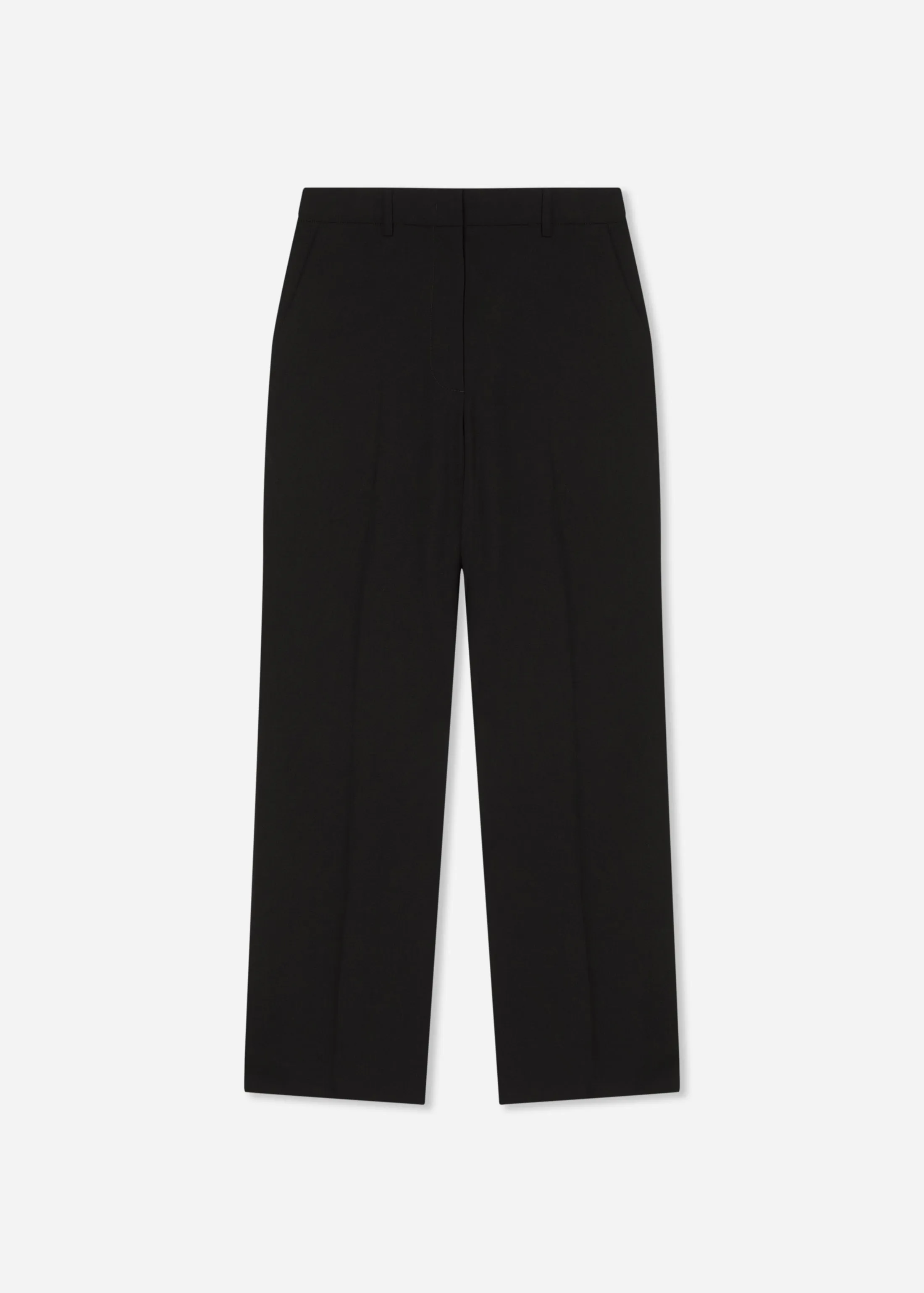 Cropped Cigarette Trouser in Virgin Wool - Black sold by CO product image thumbnail 5