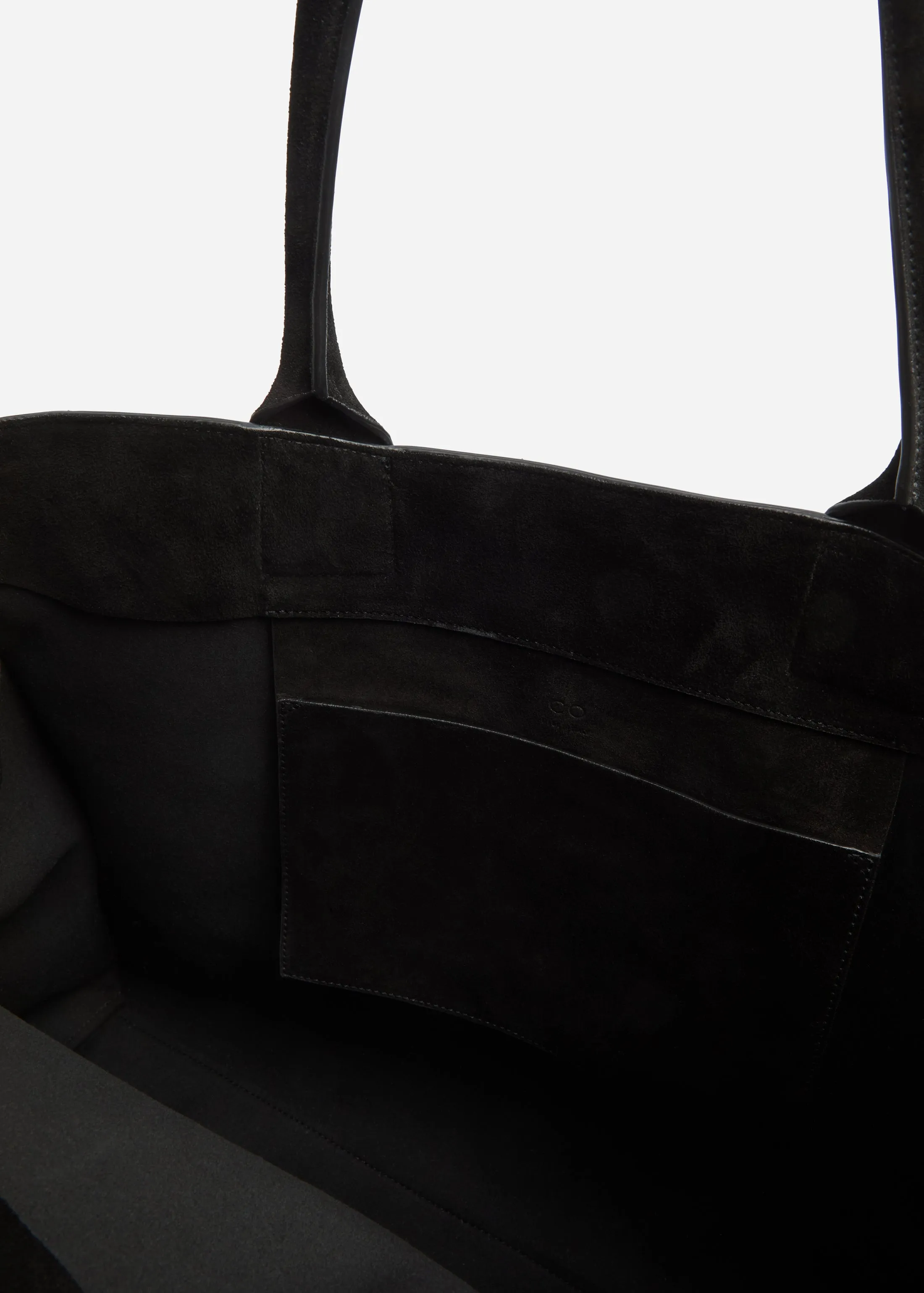 Large Tote Bag in Suede - Black sold by CO product image thumbnail 4