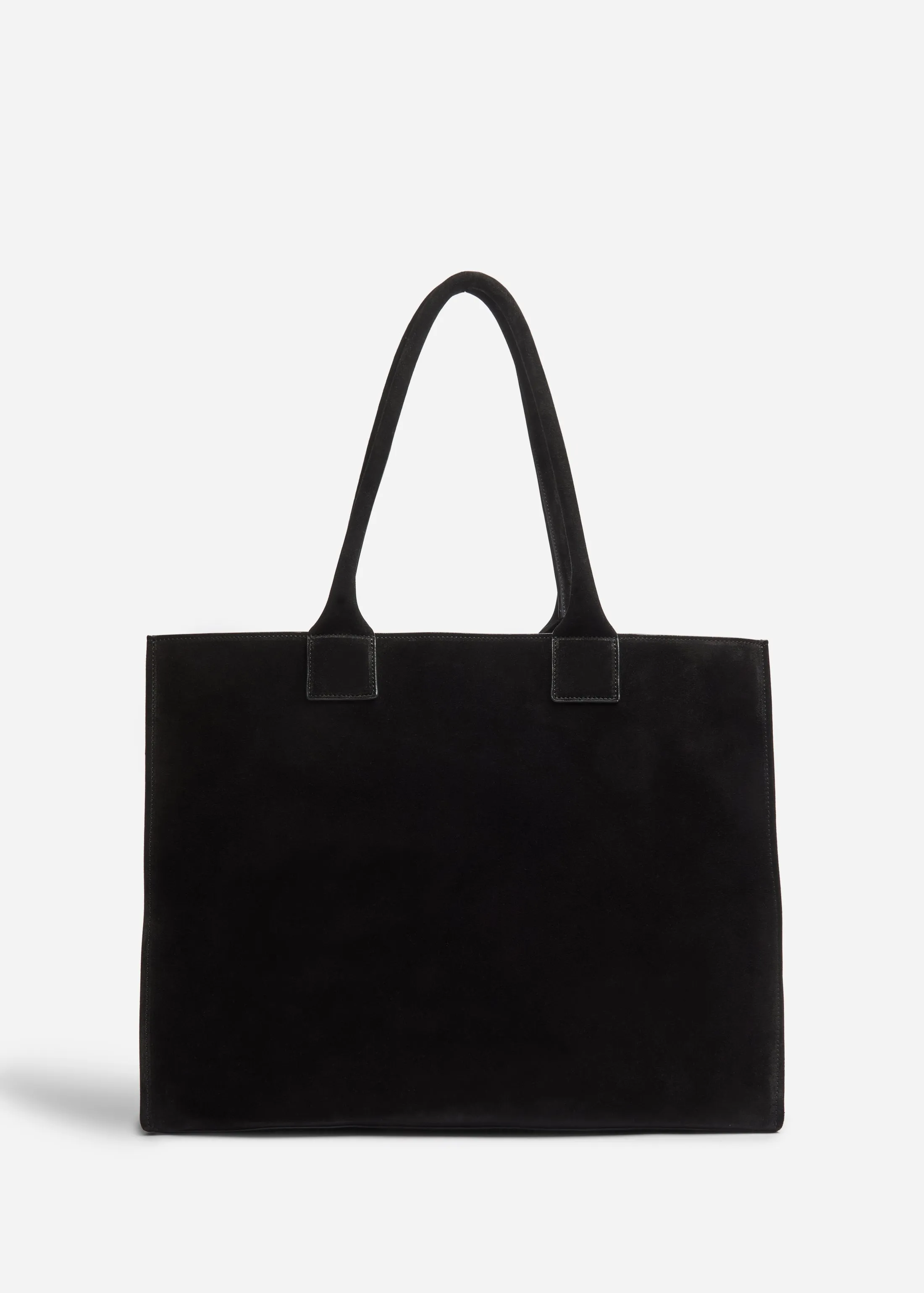 Large Tote Bag in Suede - Black sold by CO