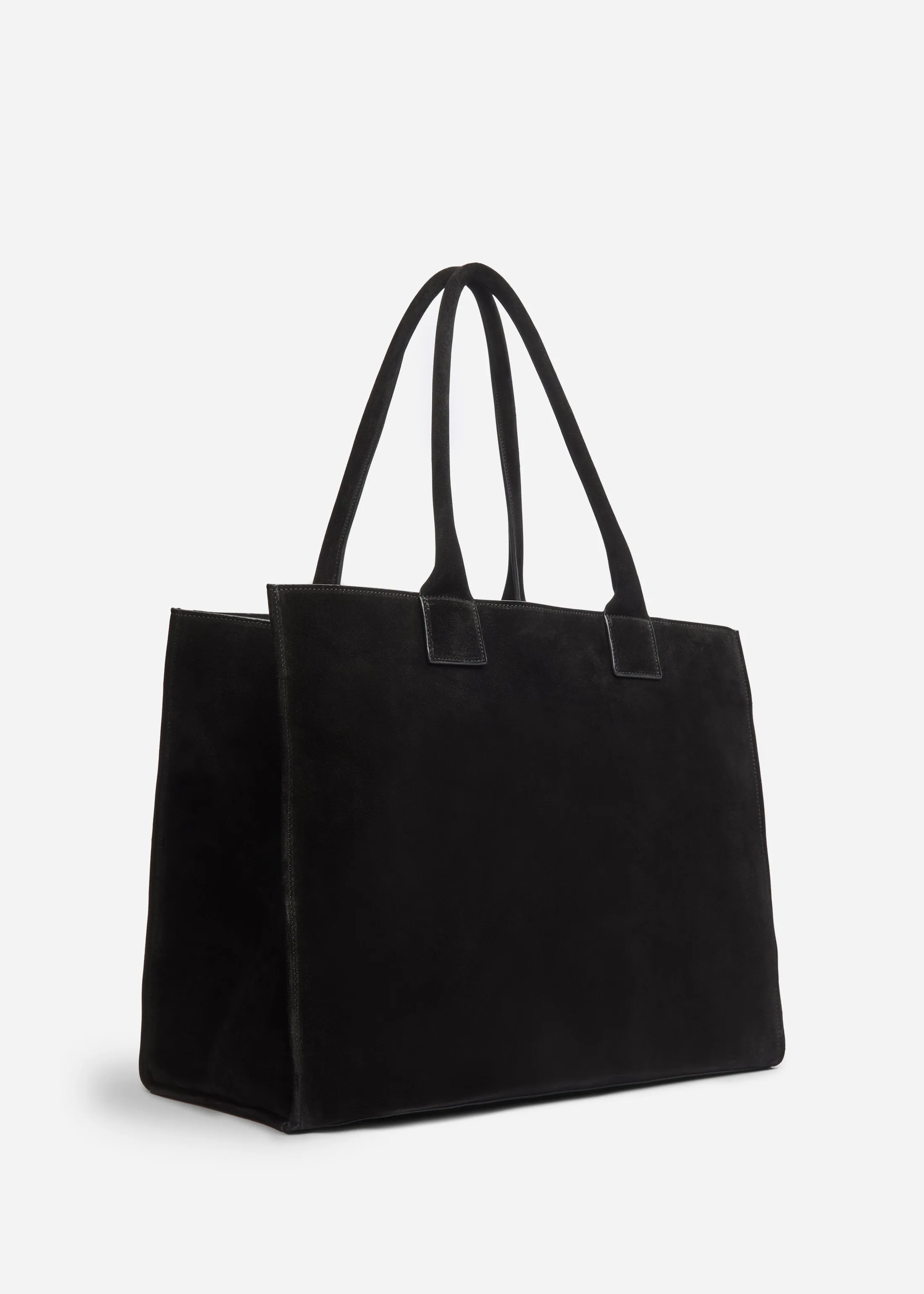 Large Tote Bag in Suede - Black sold by CO product image thumbnail 3