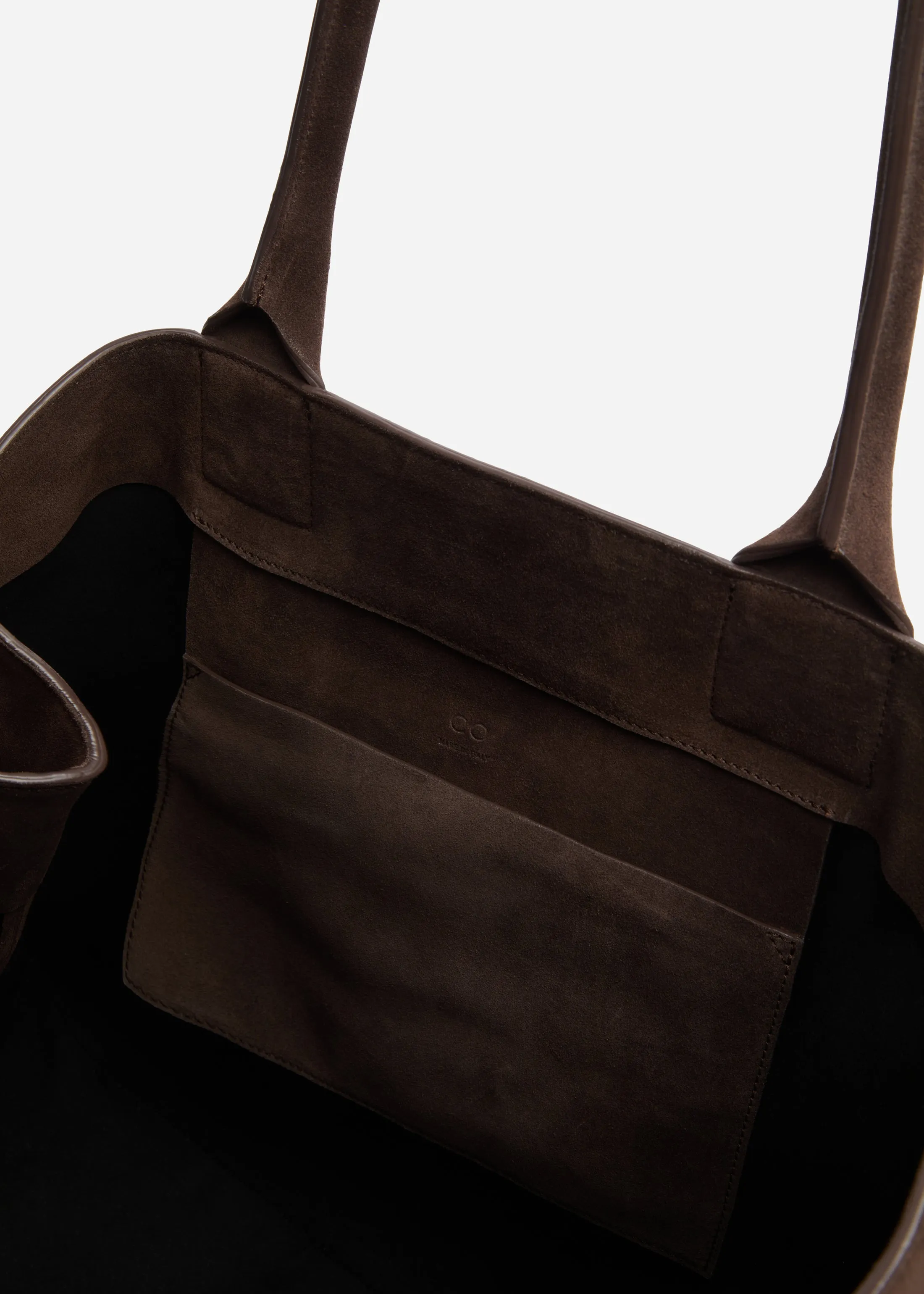 Large Tote Bag in Suede - Chocolate sold by CO product image thumbnail 4