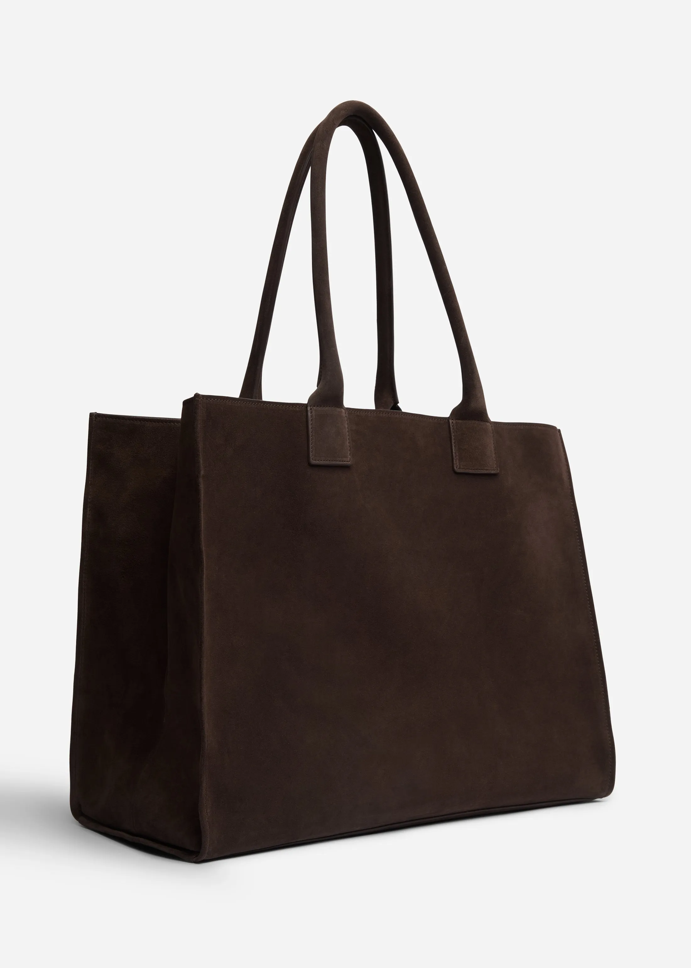 Large Tote Bag in Suede - Chocolate sold by CO product image thumbnail 3
