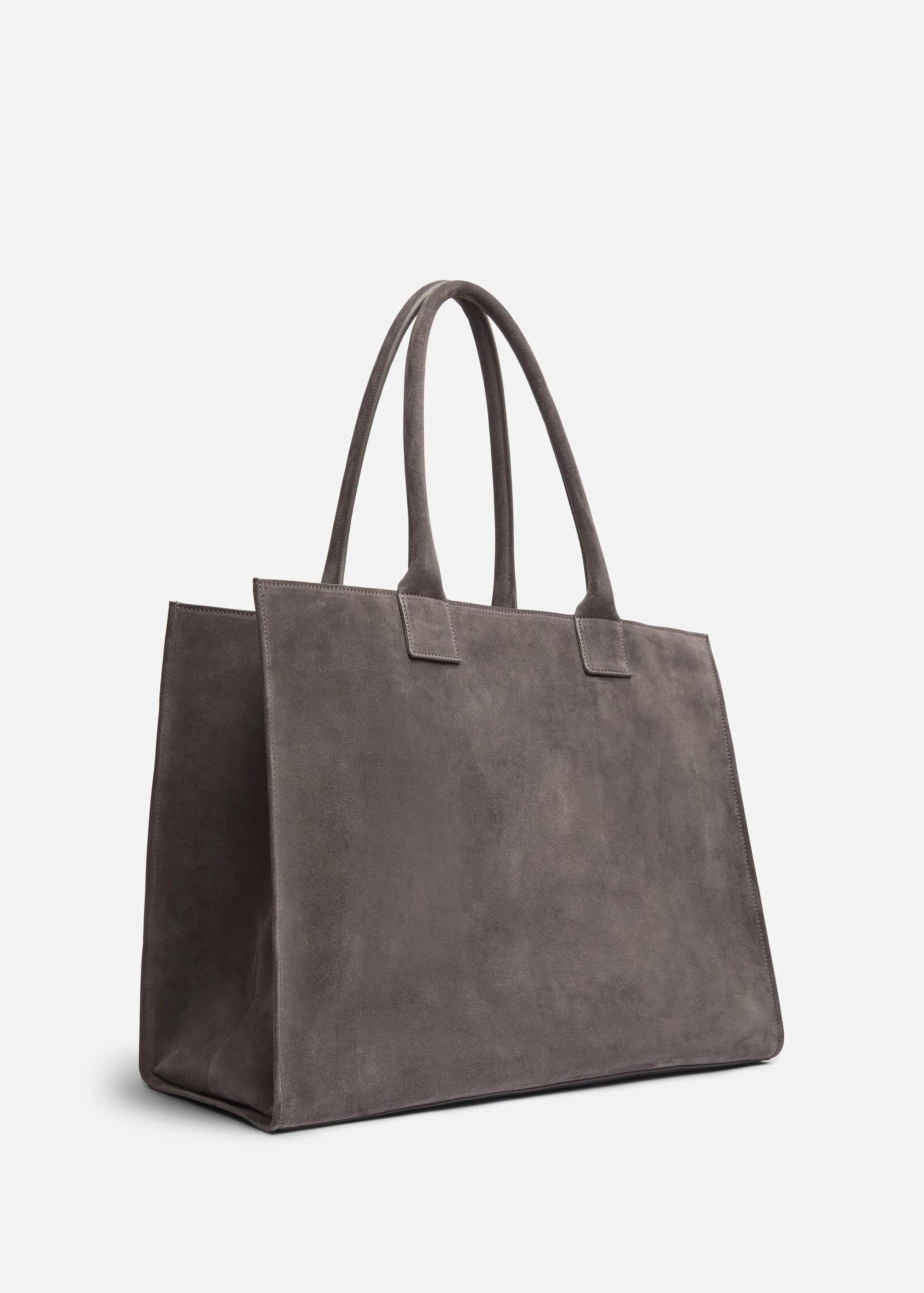 Large Tote Bag in Suede - Grey sold by CO product image thumbnail 3