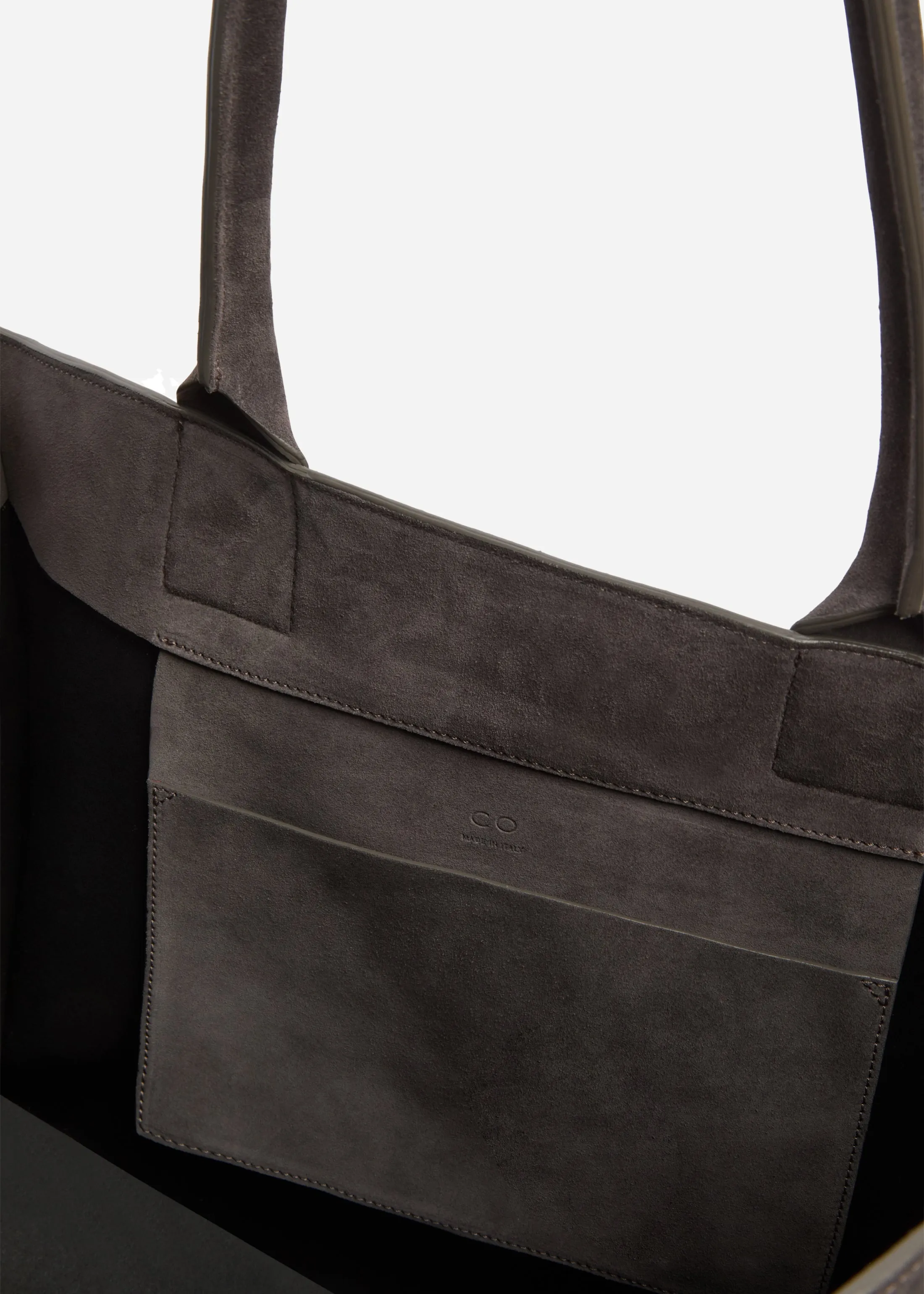 Large Tote Bag in Suede - Grey sold by CO product image thumbnail 4