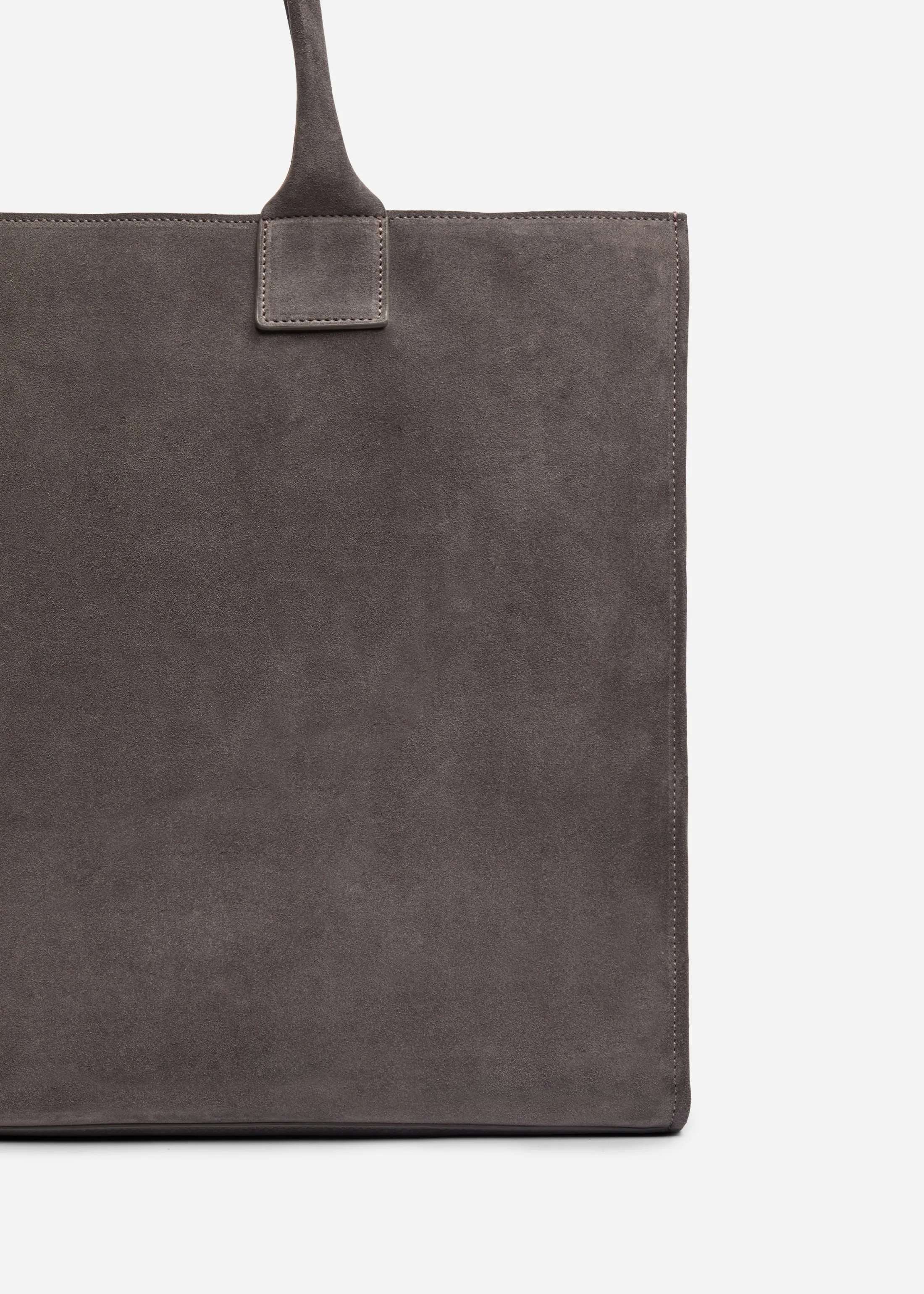 Large Tote Bag in Suede - Grey sold by CO product image thumbnail 2