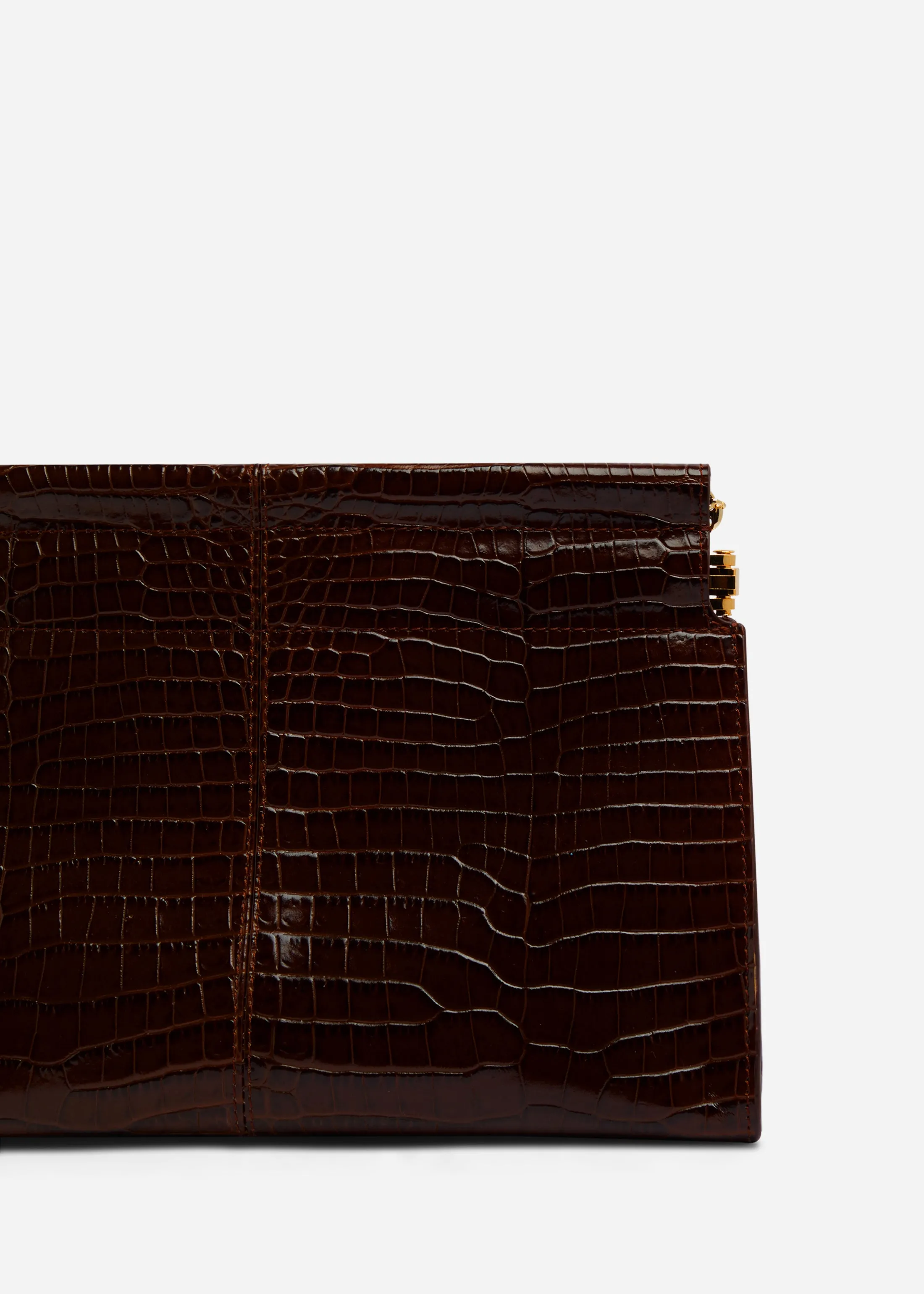 Small Leather Clutch with Chain - Brown sold by CO product image thumbnail 2