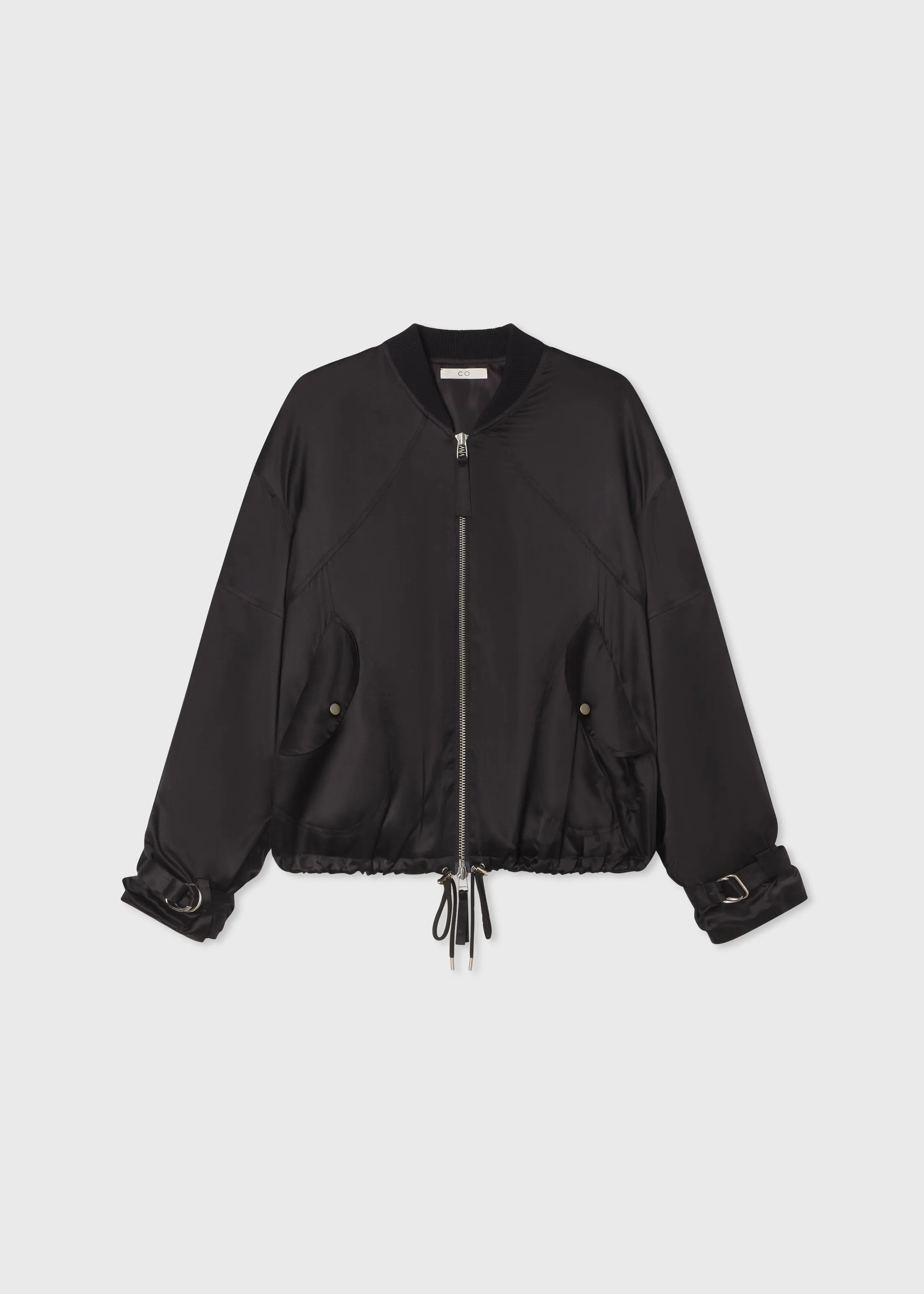 Sports Bomber in Silk Charmeuse - Black sold by CO product image thumbnail 5
