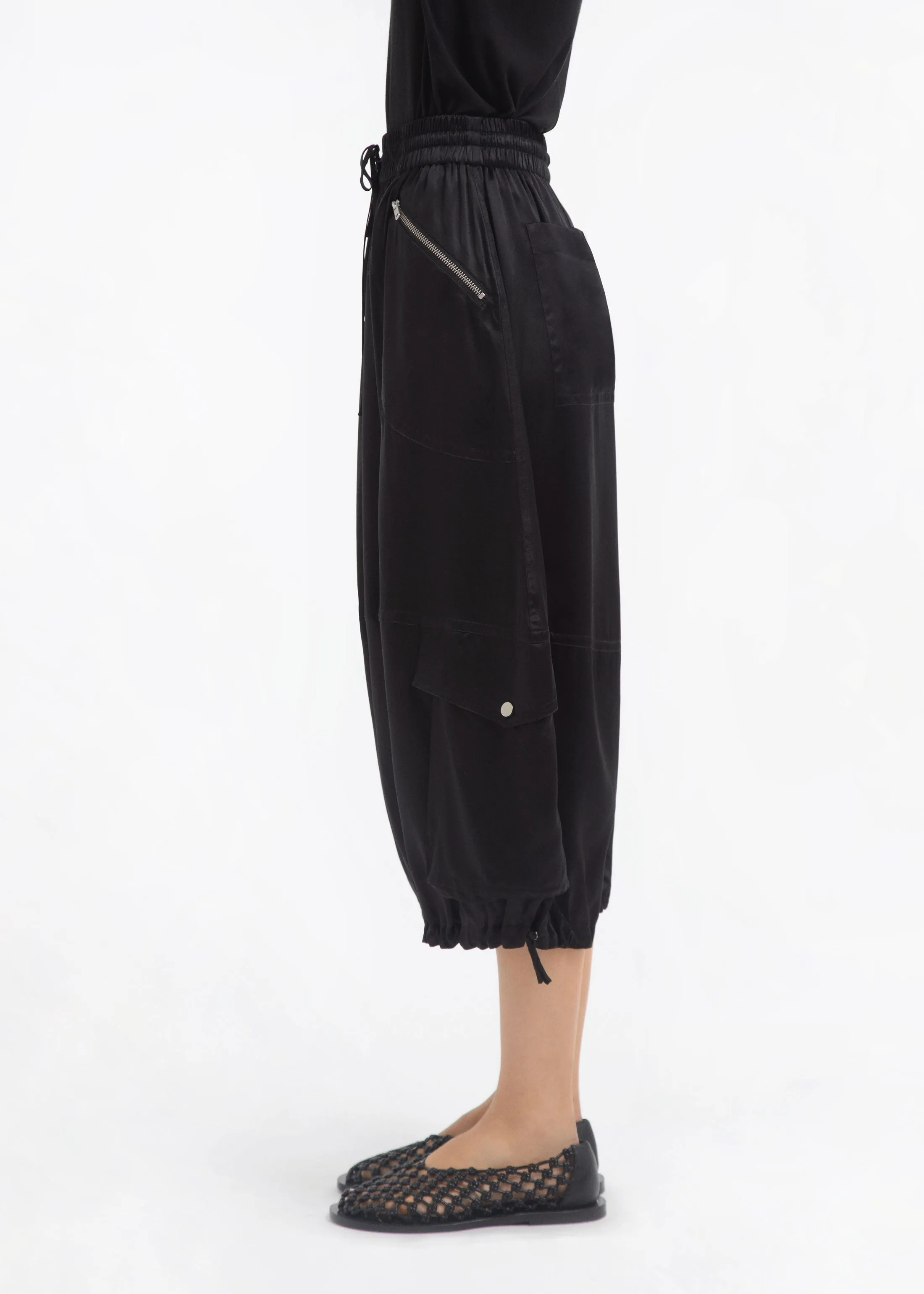 Braies Pant in Silk Charmeuse - Black sold by CO product image thumbnail 4