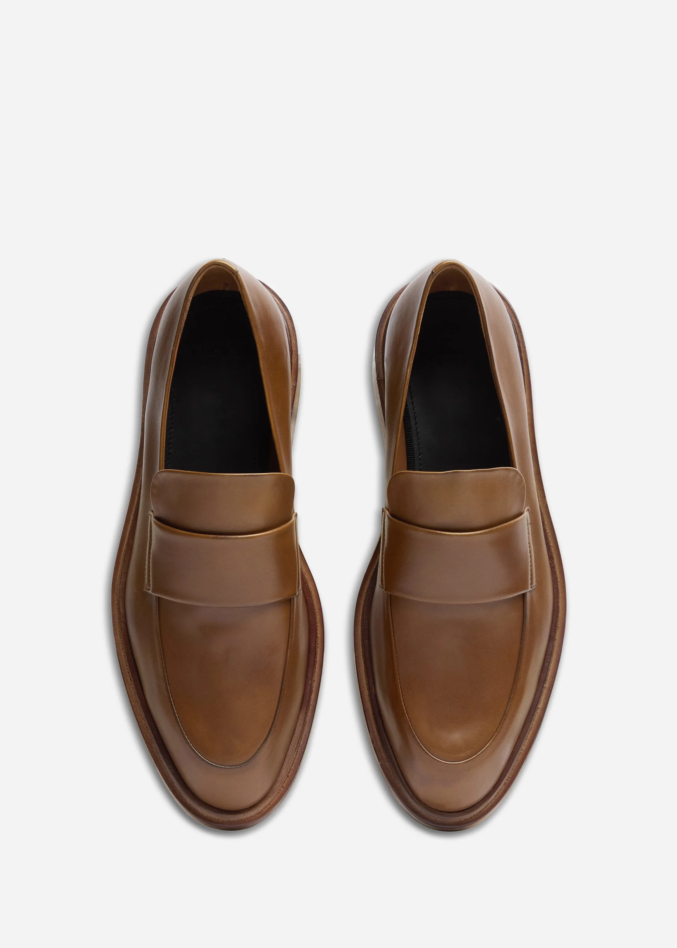 Moccasin Loafers in Calf Skin Leather - Cognac sold by CO product image thumbnail 3