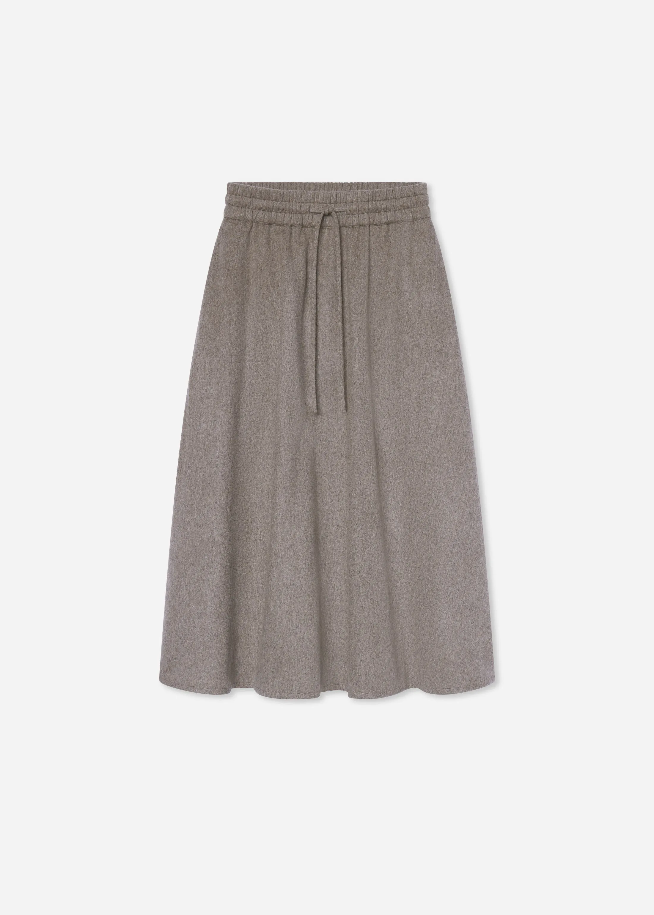 Drawstring Midi Skirt in Wool Cashmere - Oatmeal sold by CO product image thumbnail 4