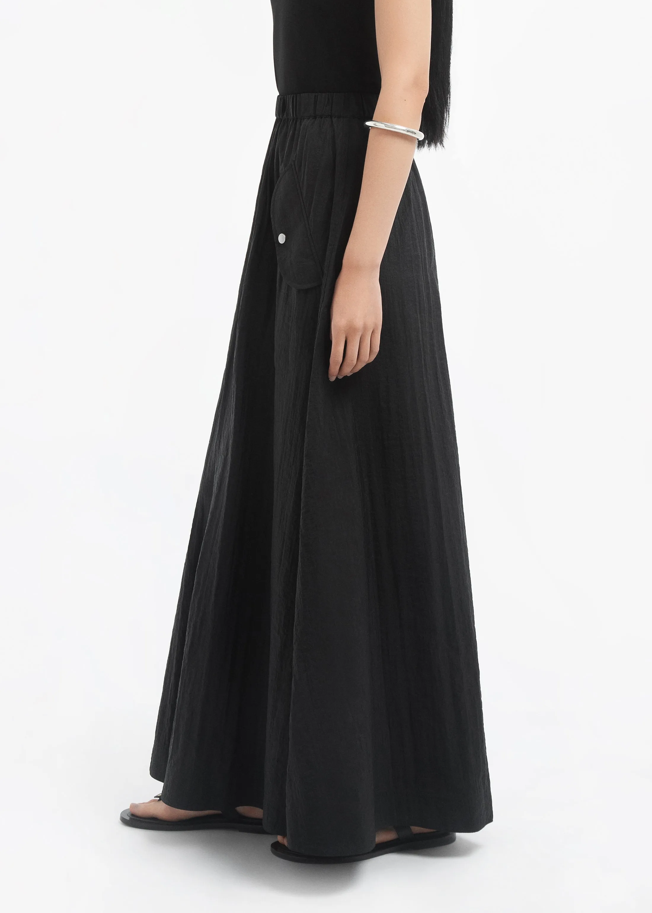 Parachute Skirt in Recycled Nylon - Black sold by CO product image thumbnail 2