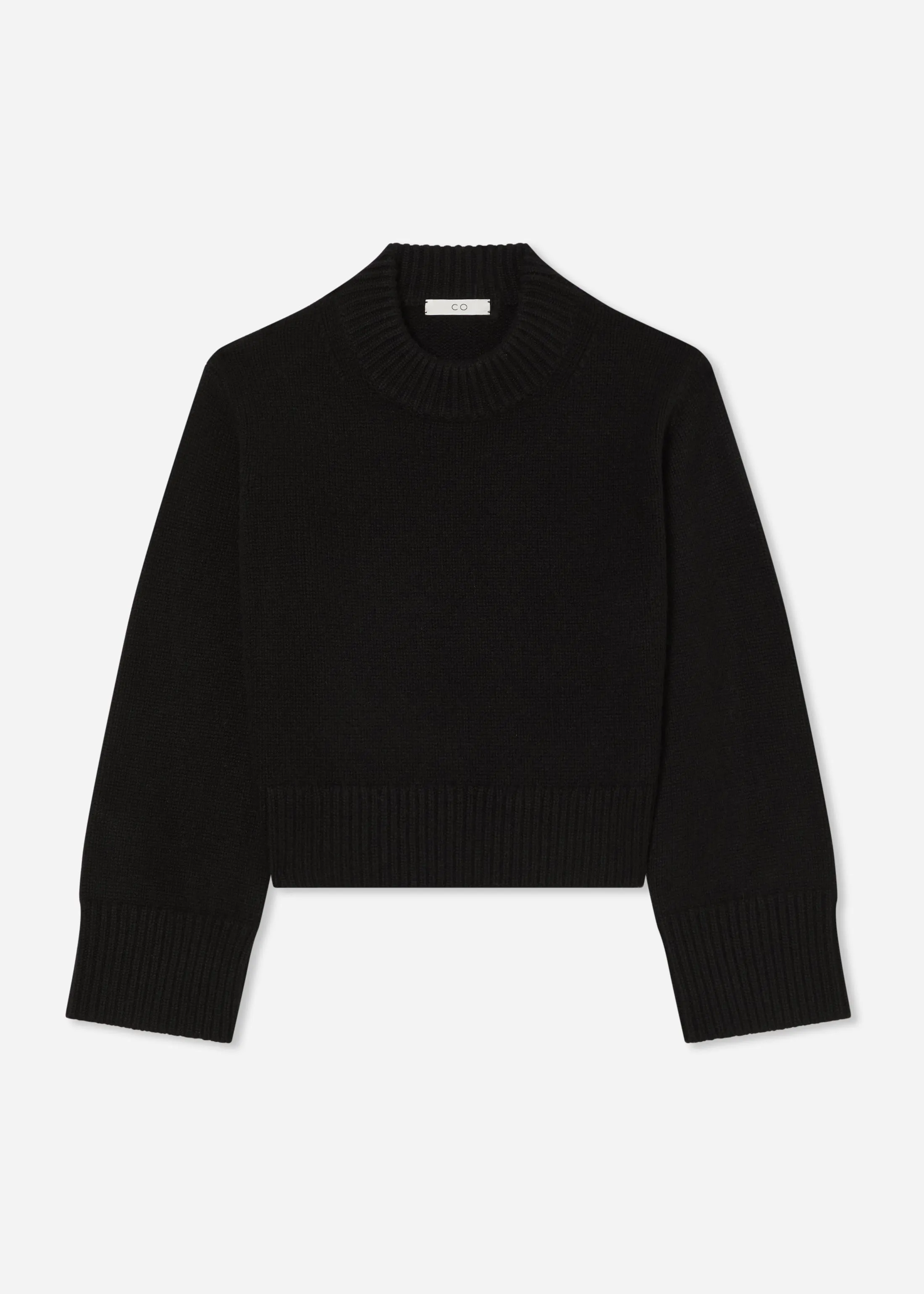 Cropped Oversized Sweater in Cashmere - Black sold by CO product image thumbnail 4
