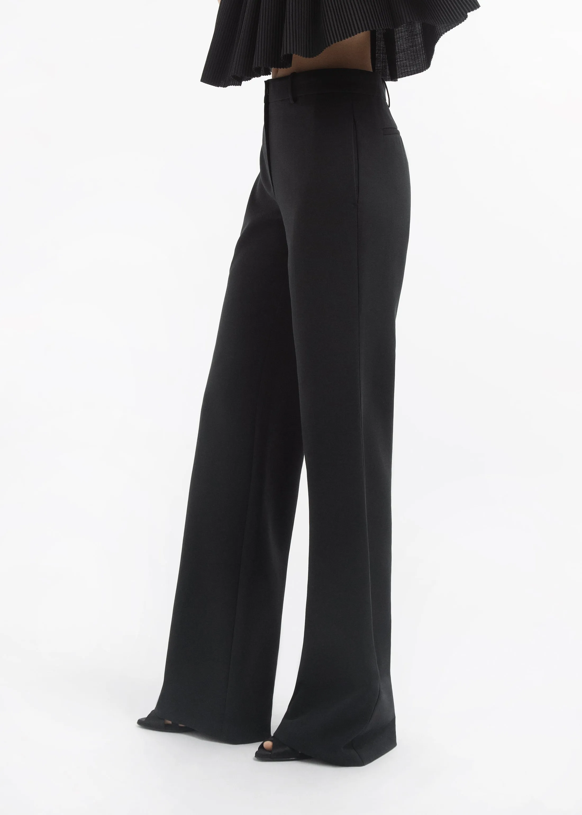Wide Leg Trouser in Cotton - Black sold by CO product image thumbnail 3