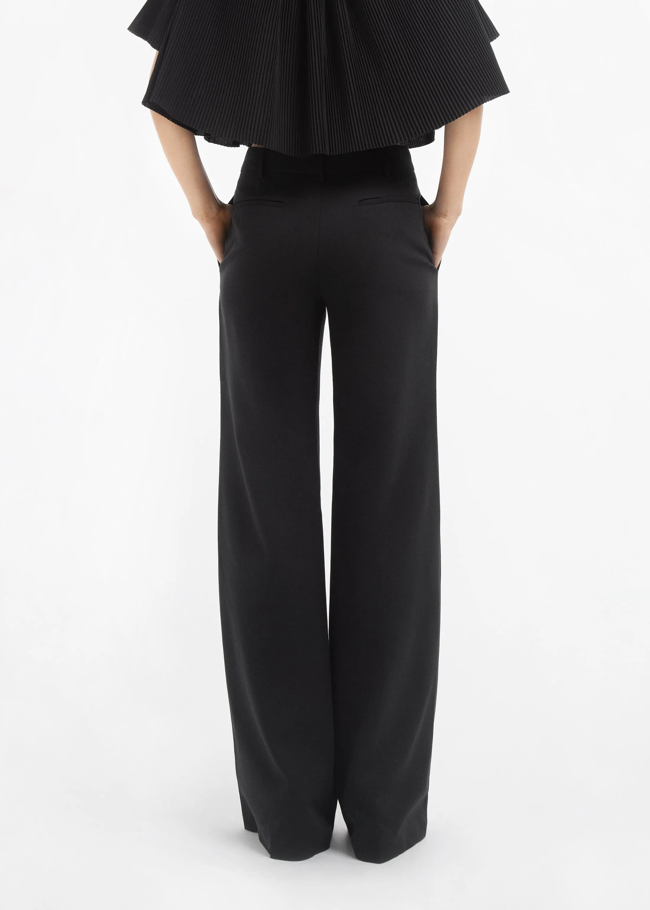 Wide Leg Trouser in Cotton - Black sold by CO product image thumbnail 4
