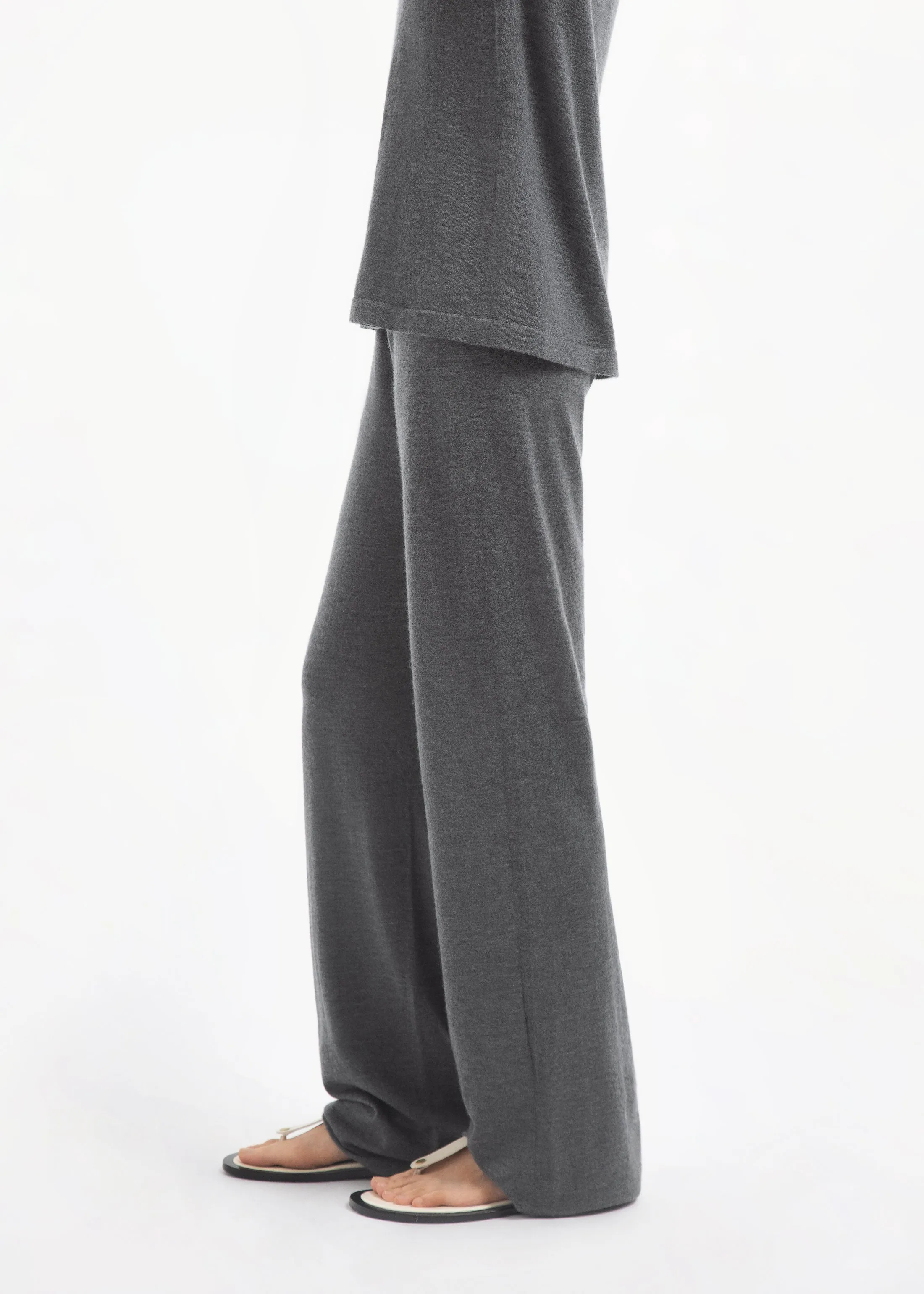 Pull Up Pant in Fine Cashmere - Grey sold by CO product image thumbnail 2