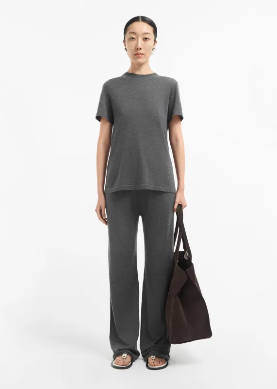 Pull Up Pant in Fine Cashmere - Grey sold by CO