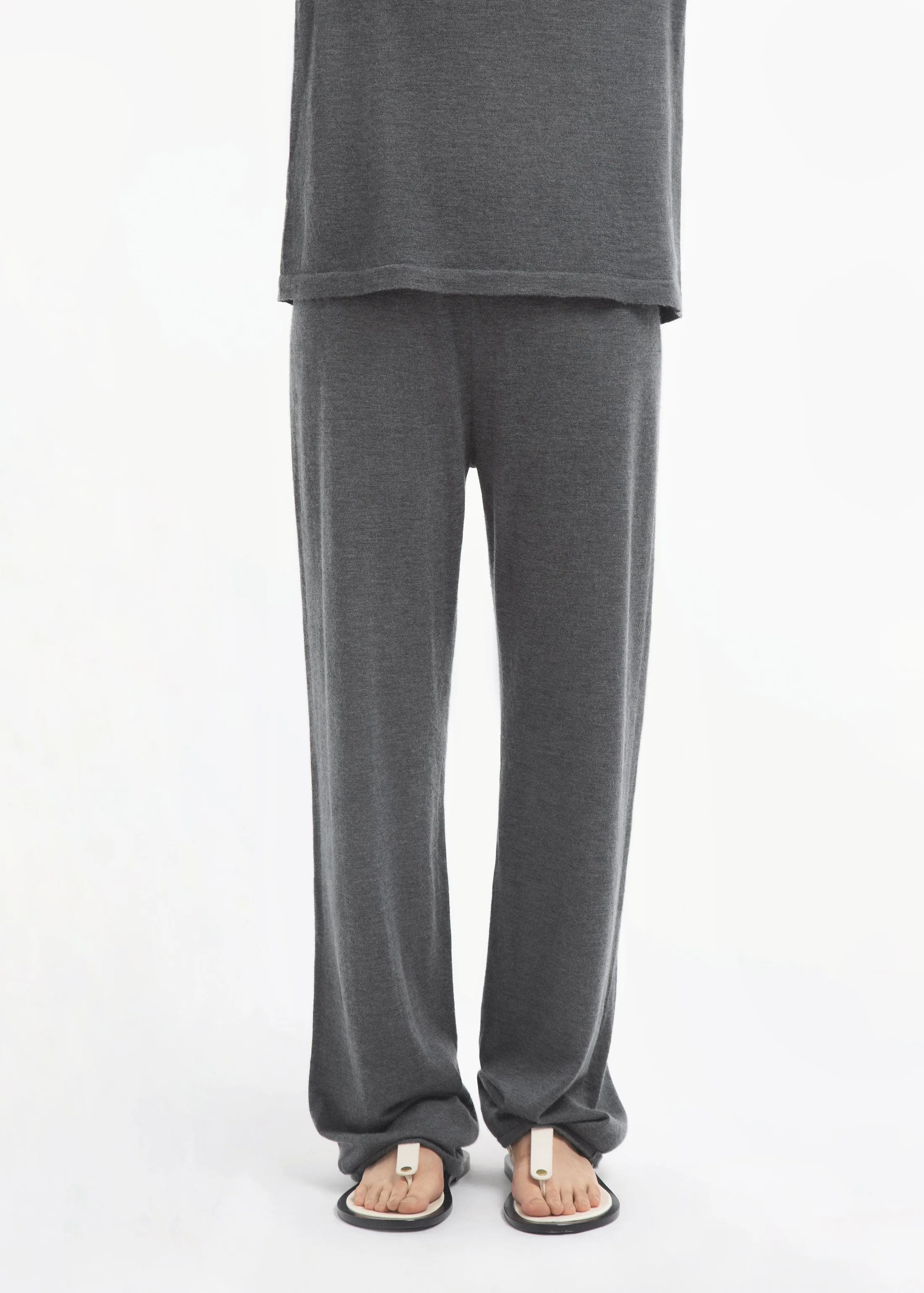 Pull Up Pant in Fine Cashmere - Grey sold by CO product image thumbnail 4