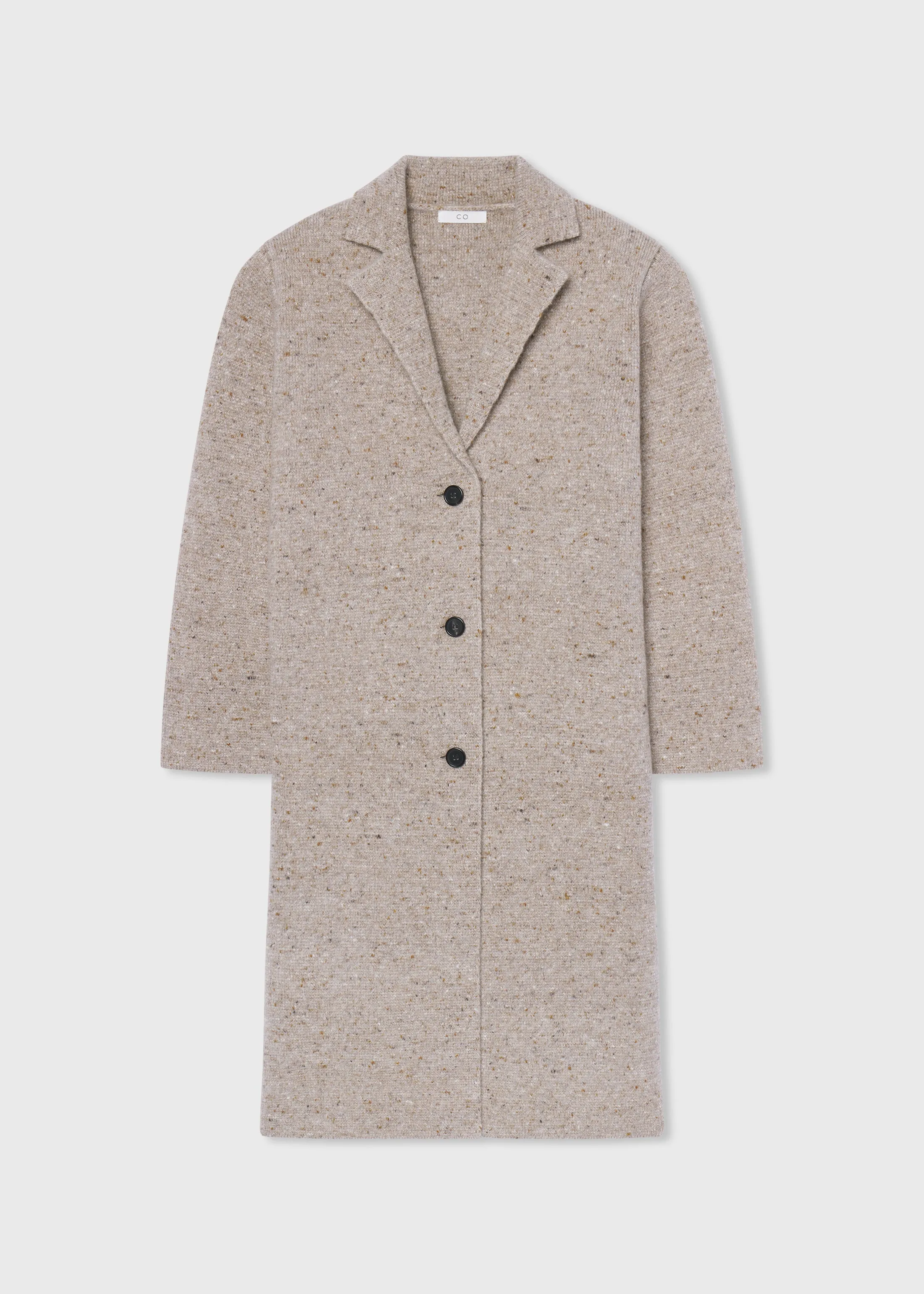 Sweater Coat in Wool Cashmere Tweed - Antelope sold by CO product image thumbnail 4