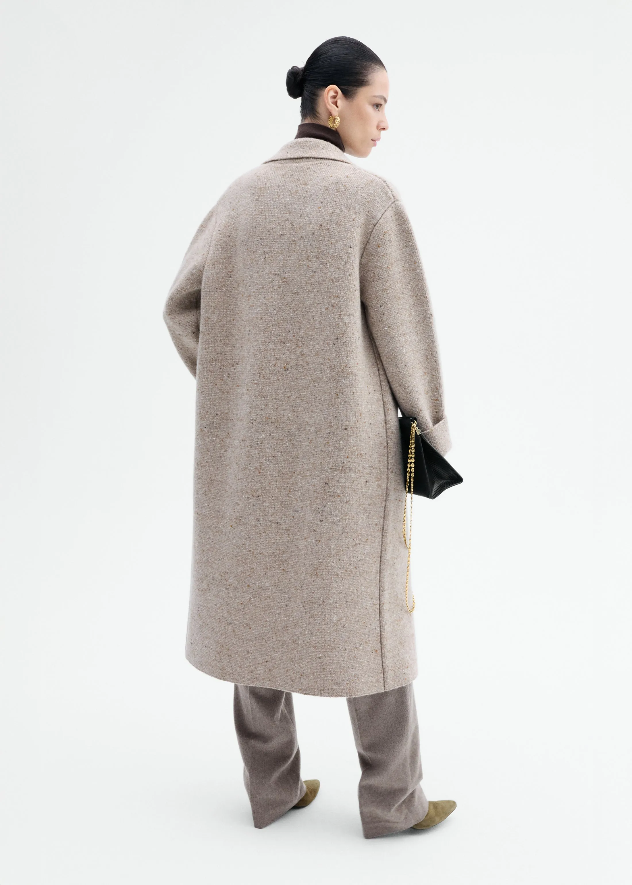 Sweater Coat in Wool Cashmere Tweed - Antelope sold by CO product image thumbnail 3