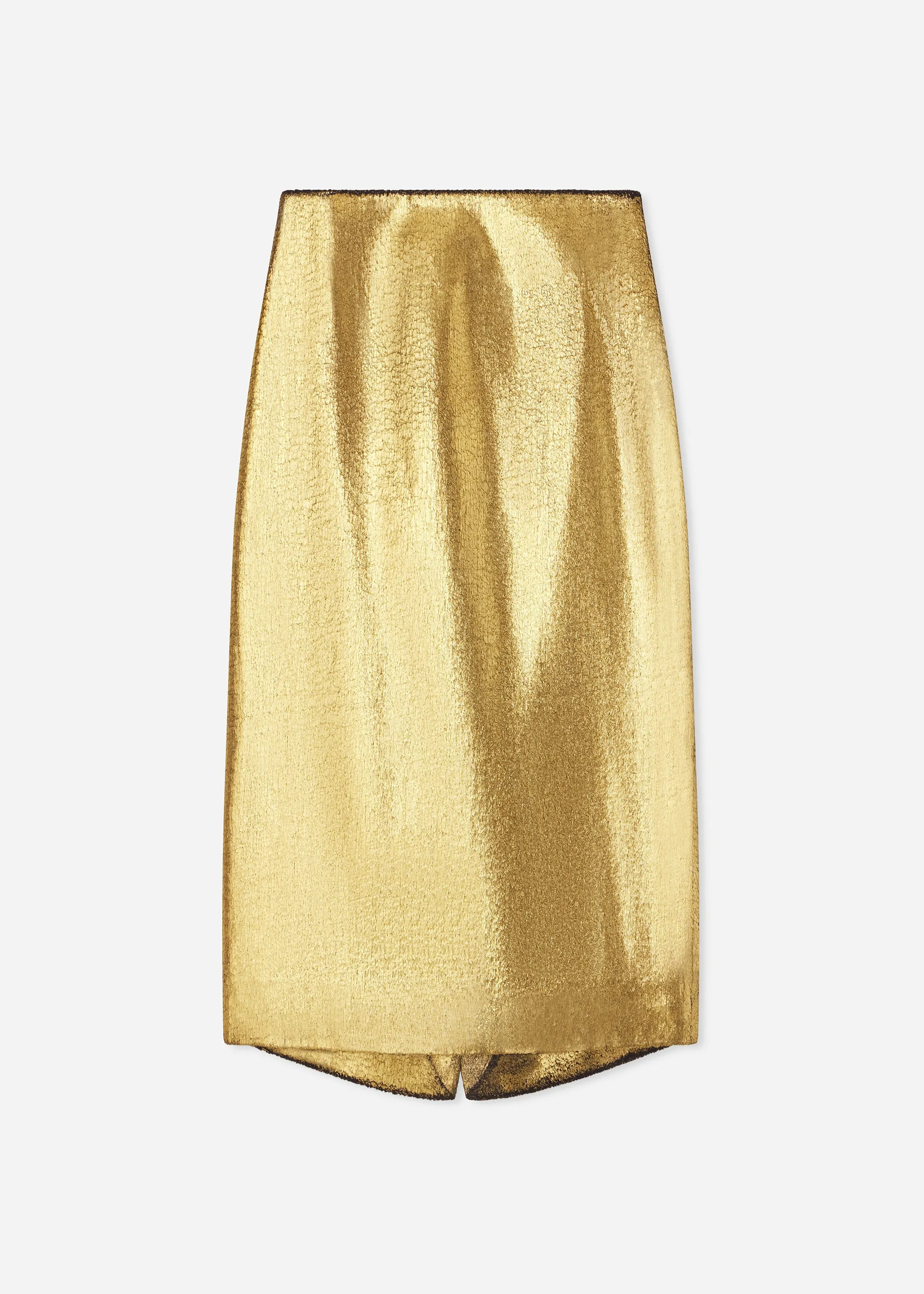 Foil Velvet Midi Pencil Skirt - Gold sold by CO product image thumbnail 4