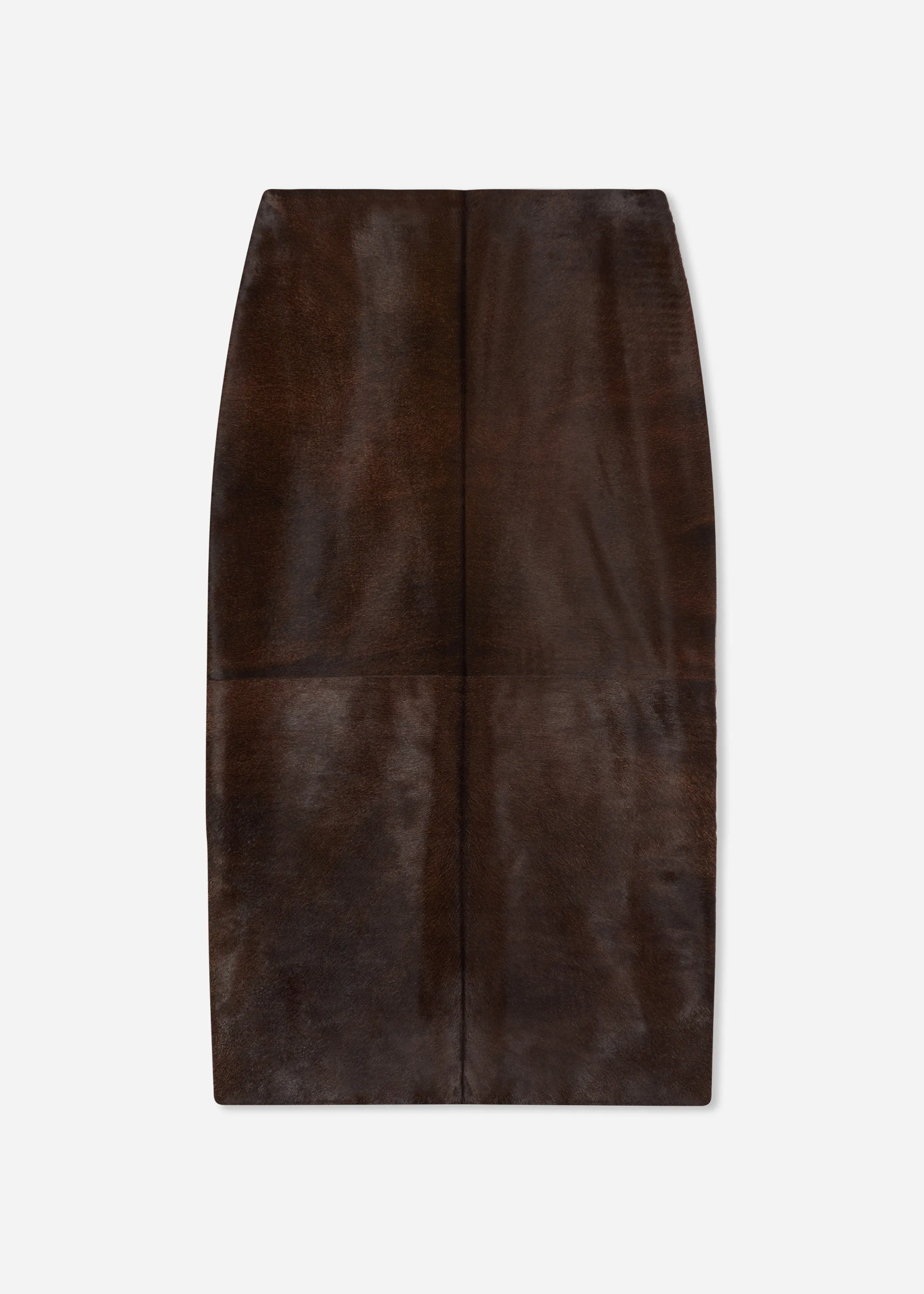 Pencil Skirt in Calf Hair - Chocolate sold by CO product image thumbnail 5