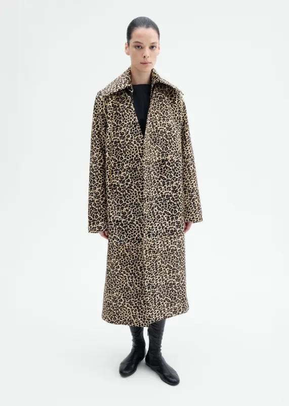 Leopard Collared Coat in Calf Hair - Leopard sold by CO