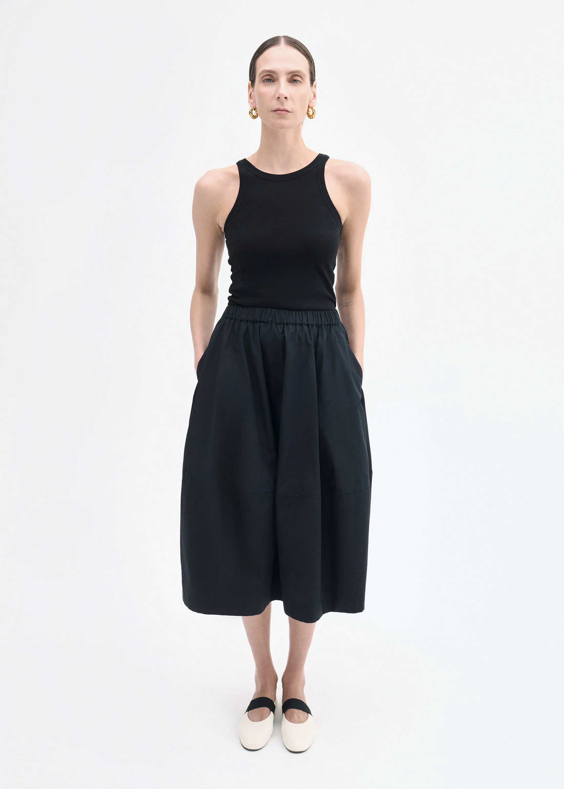 Fitted Tank in Cotton Jersey - Black sold by CO product image thumbnail 2