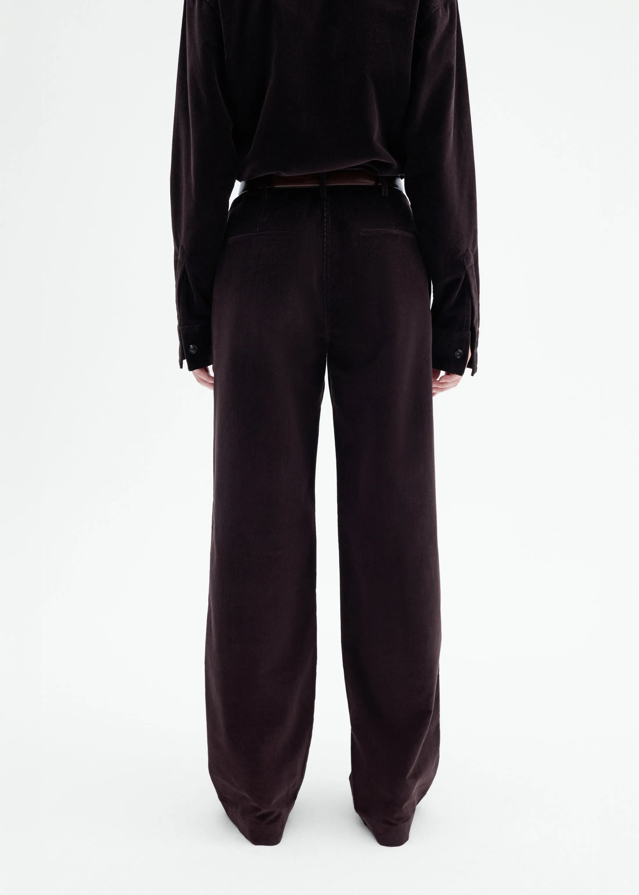 Corduroy Wide Leg Pant - Chocolate sold by CO product image thumbnail 4