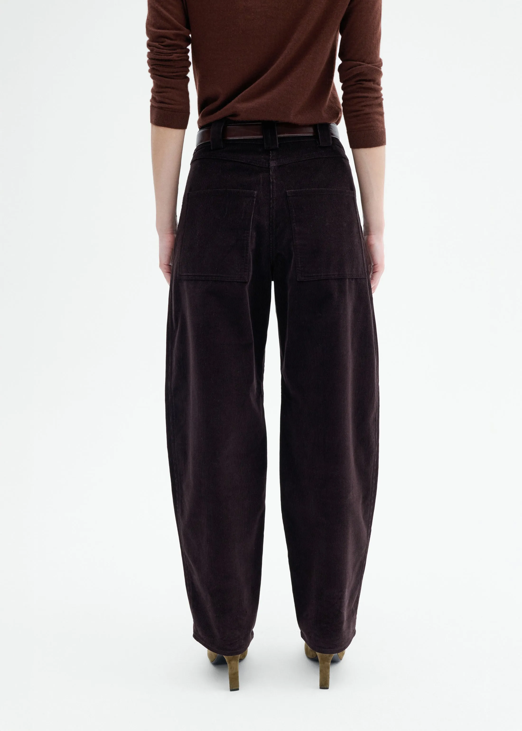 Corduroy Barrel Pant - Chocolate sold by CO product image thumbnail 3