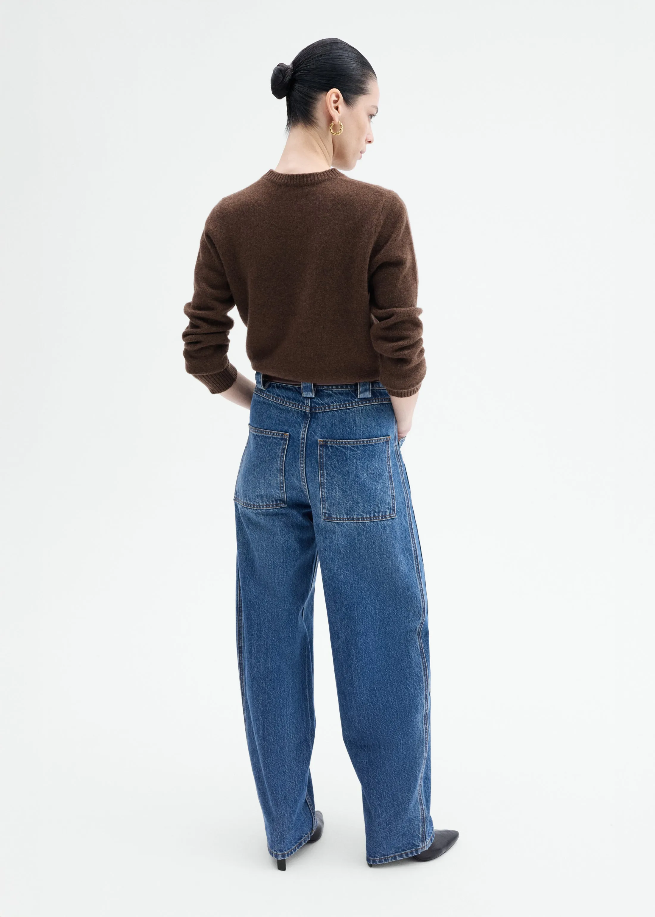 Crew Sweater in Cashmere - Brown sold by CO product image thumbnail 4