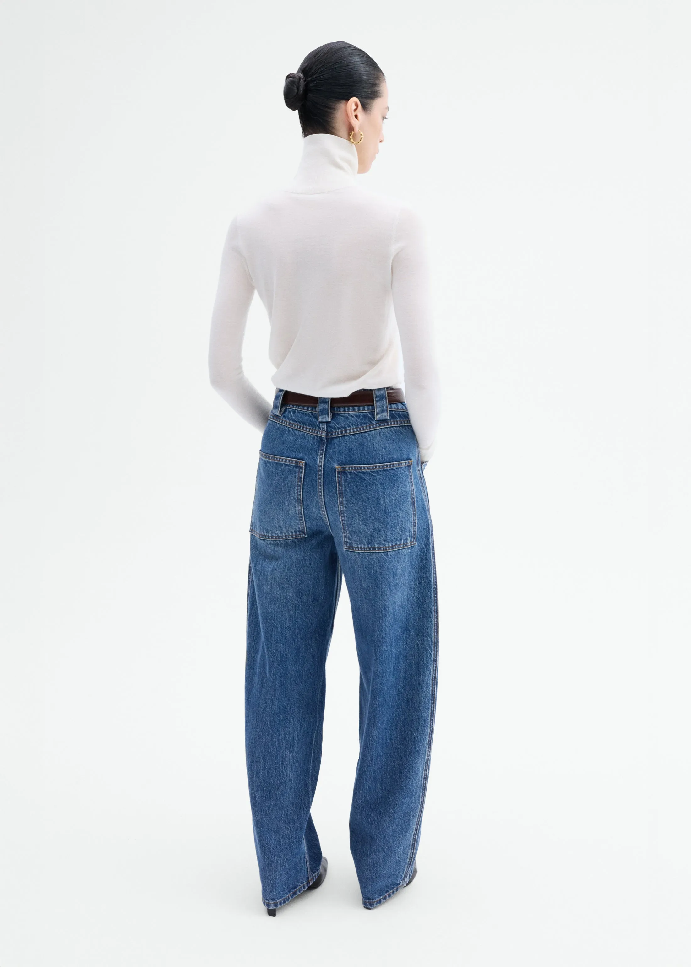 Slim Turtleneck in Fine Cashmere - Ivory sold by CO product image thumbnail 3