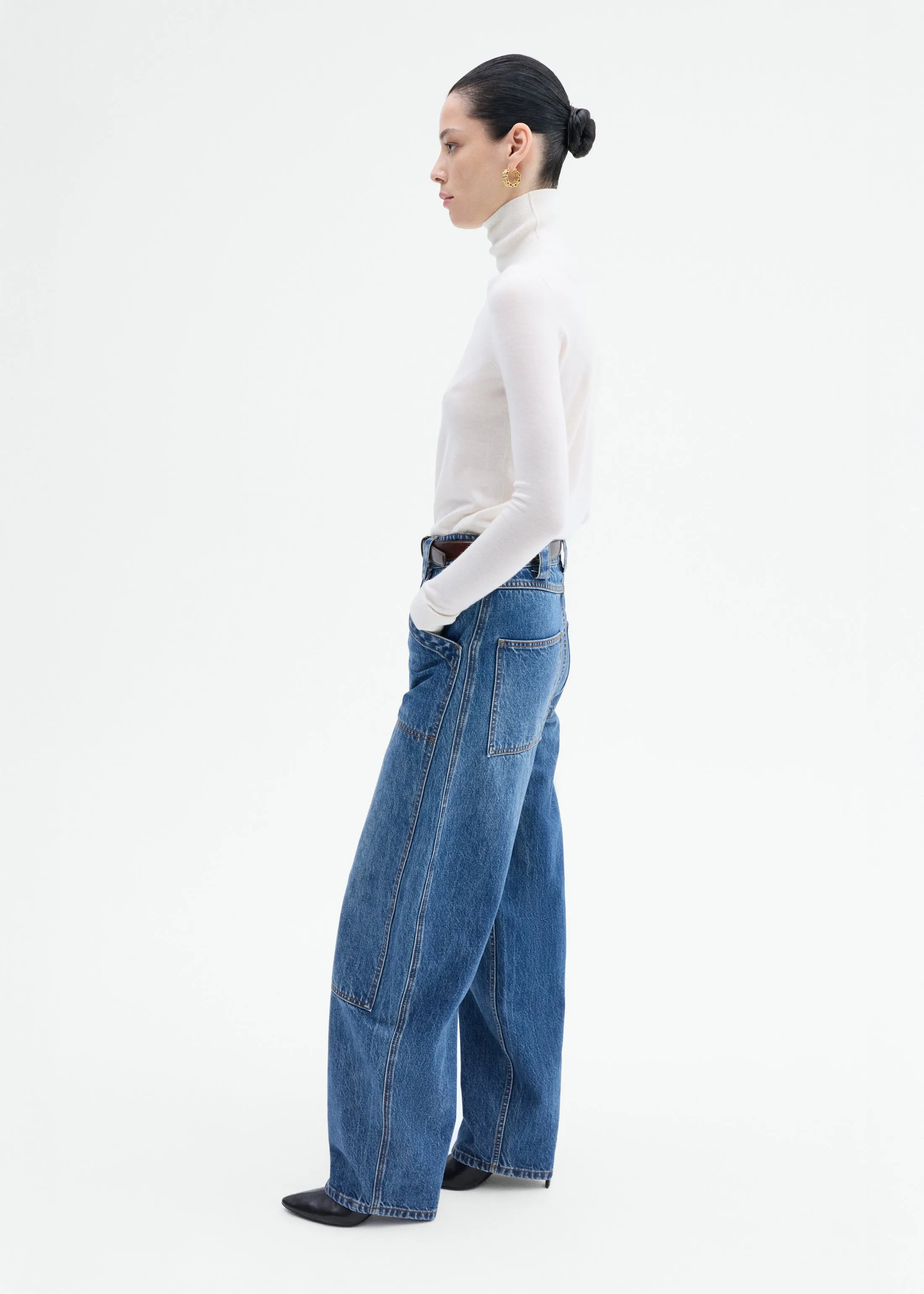 Slim Turtleneck in Fine Cashmere - Ivory sold by CO product image thumbnail 5