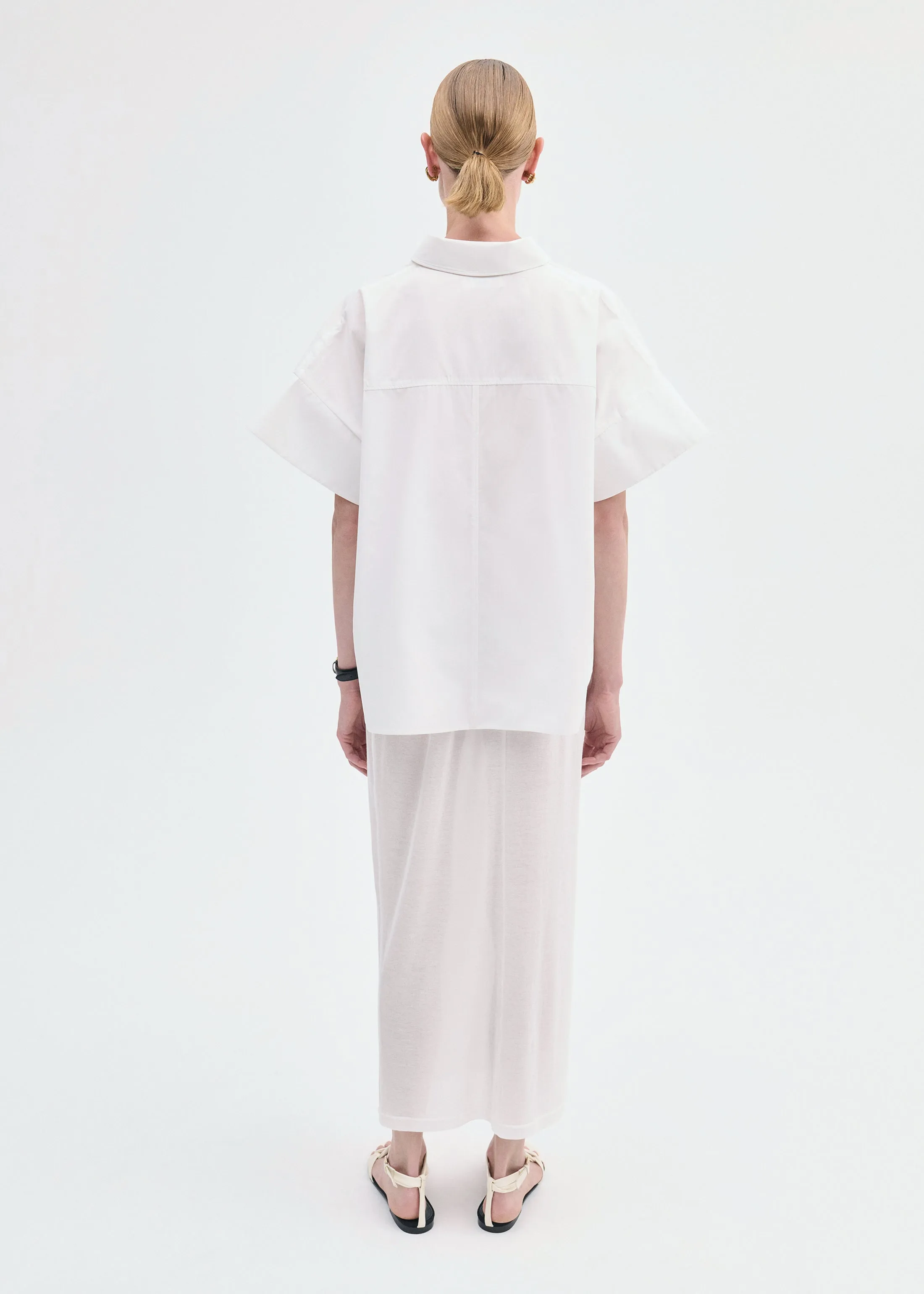 Pencil Skirt in Cotton Jersey -Ivory sold by CO product image thumbnail 2