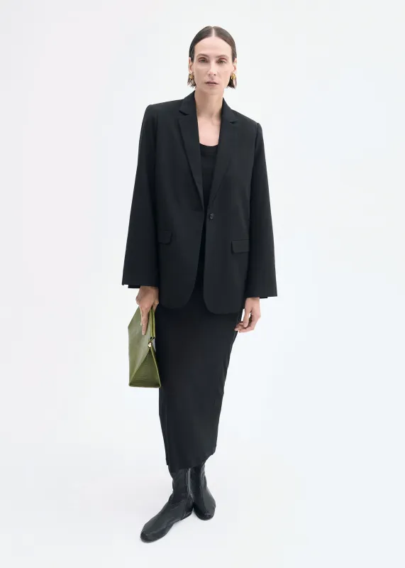 Pencil Skirt in Cotton Jersey - Black sold by CO