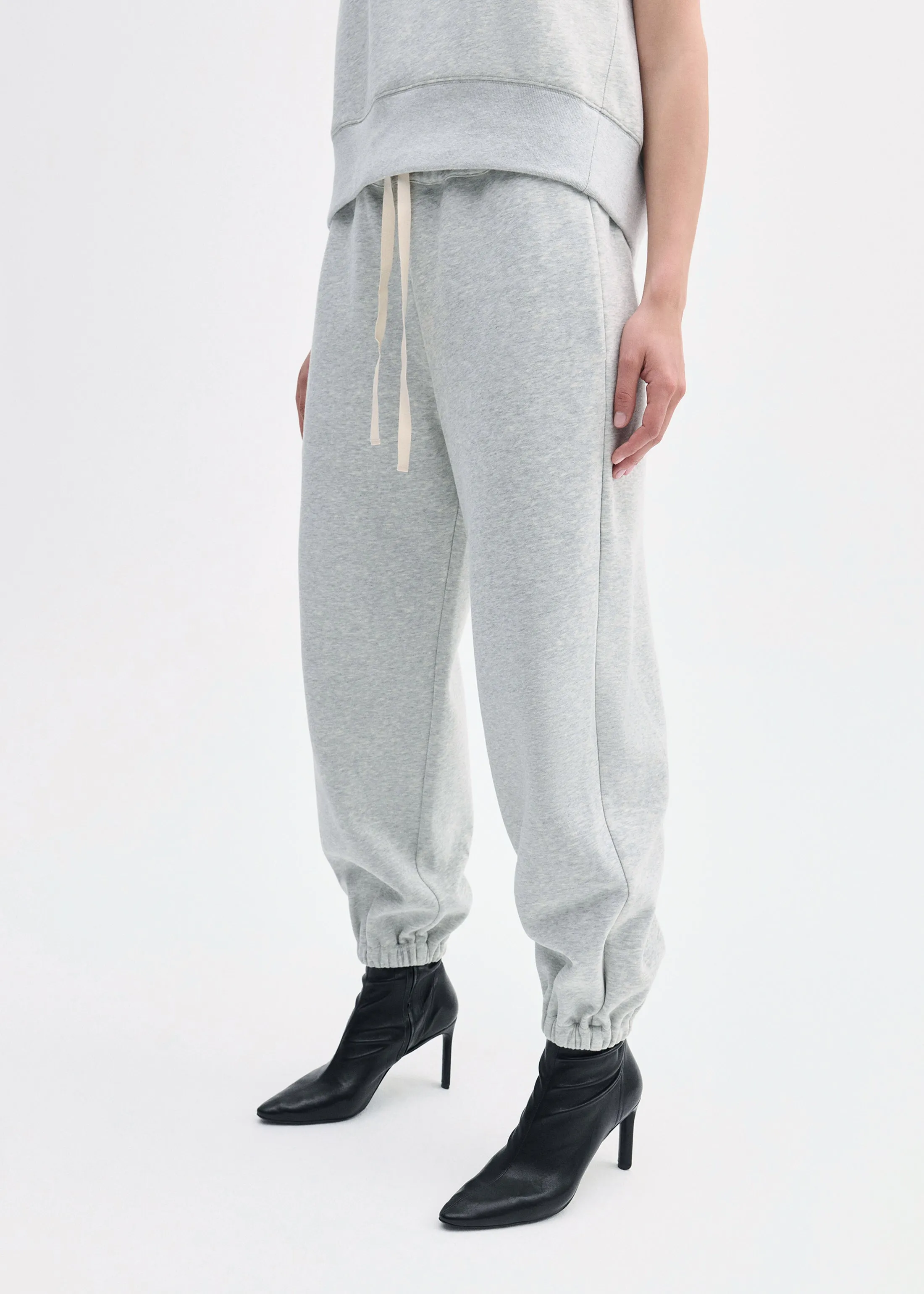 Stretch Jogger in Scuba Jersey - Heather Grey sold by CO product image thumbnail 3