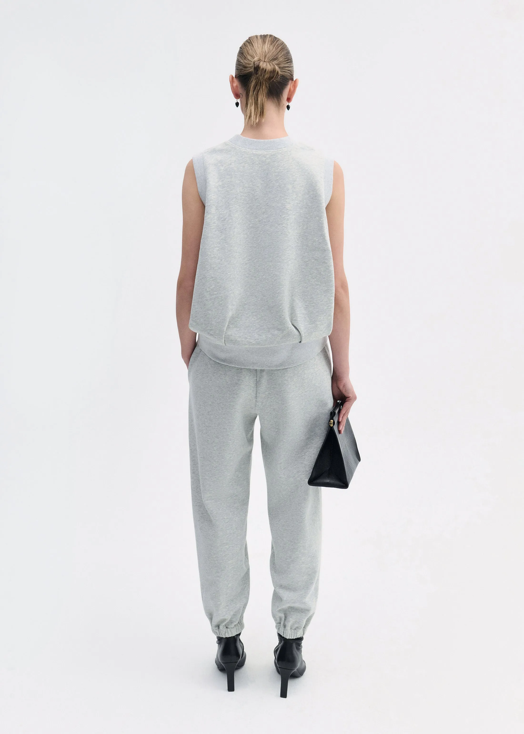 Stretch Jogger in Scuba Jersey - Heather Grey sold by CO product image thumbnail 2