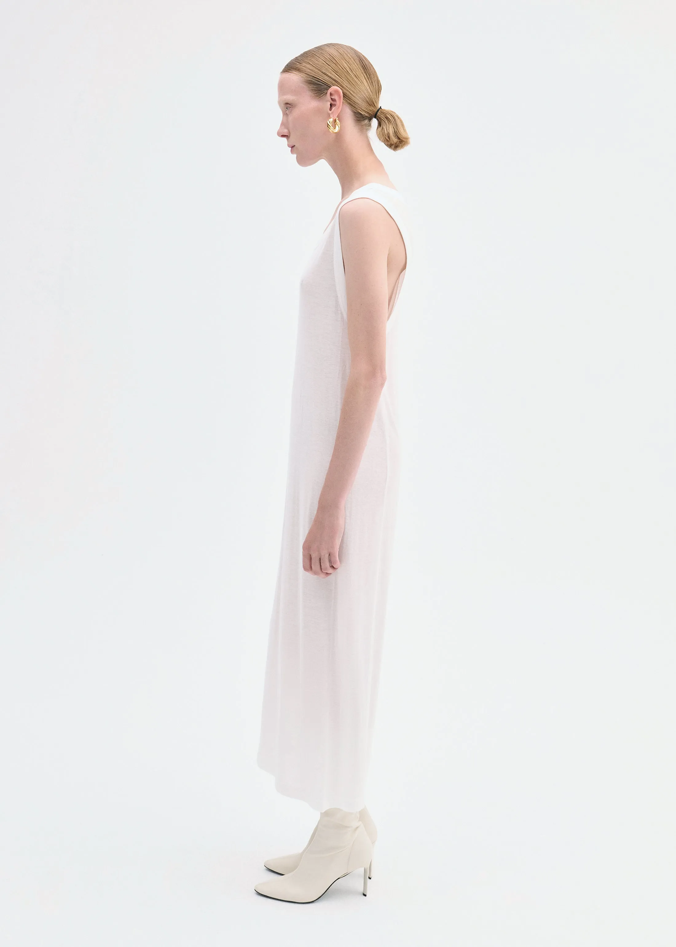 Tank Dress in Slub Jersey - Ivory sold by CO product image thumbnail 3