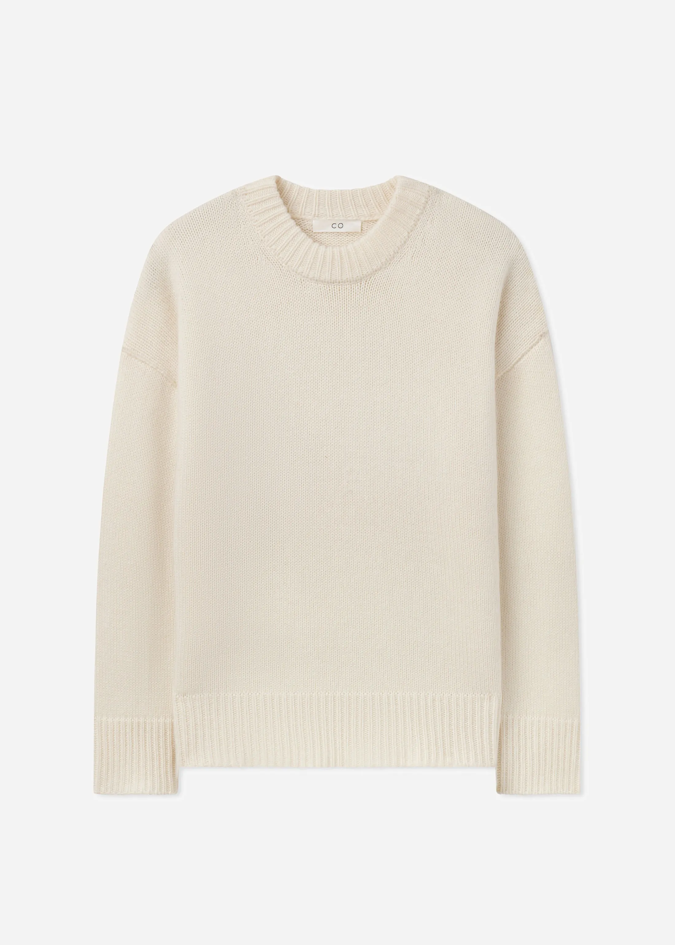 Boyfriend Crew Sweater in Wool Cashmere - Ivory sold by CO product image thumbnail 5