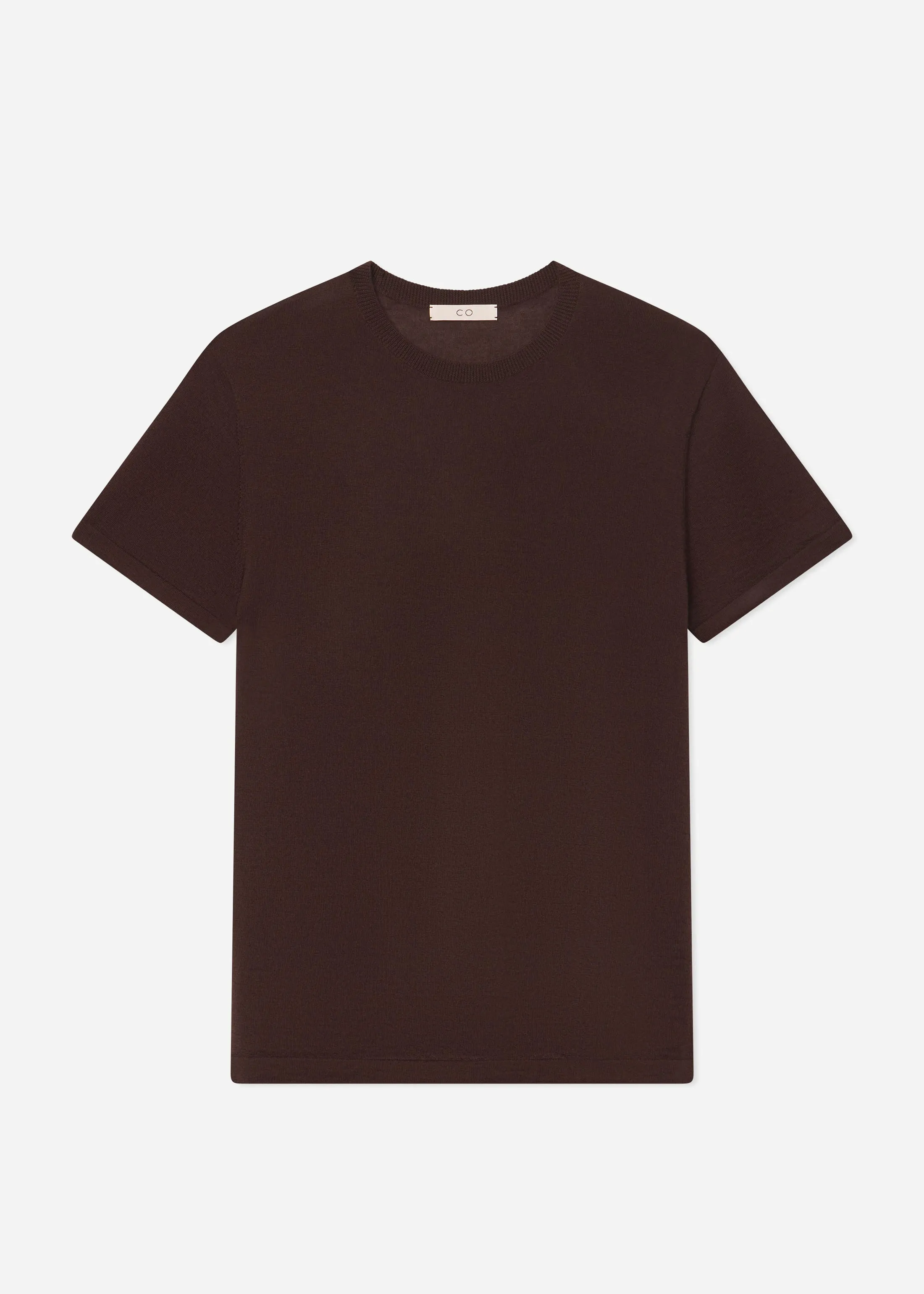 T-Shirt in Fine Cashmere - Chocolate sold by CO product image thumbnail 3