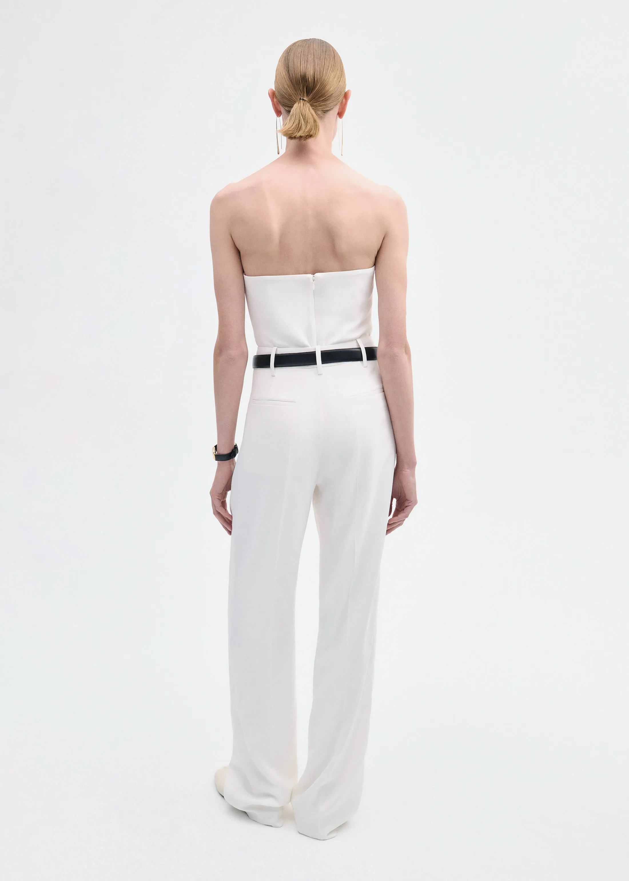 Strapless Bustier Top in Crepe - Ivory sold by CO product image thumbnail 3