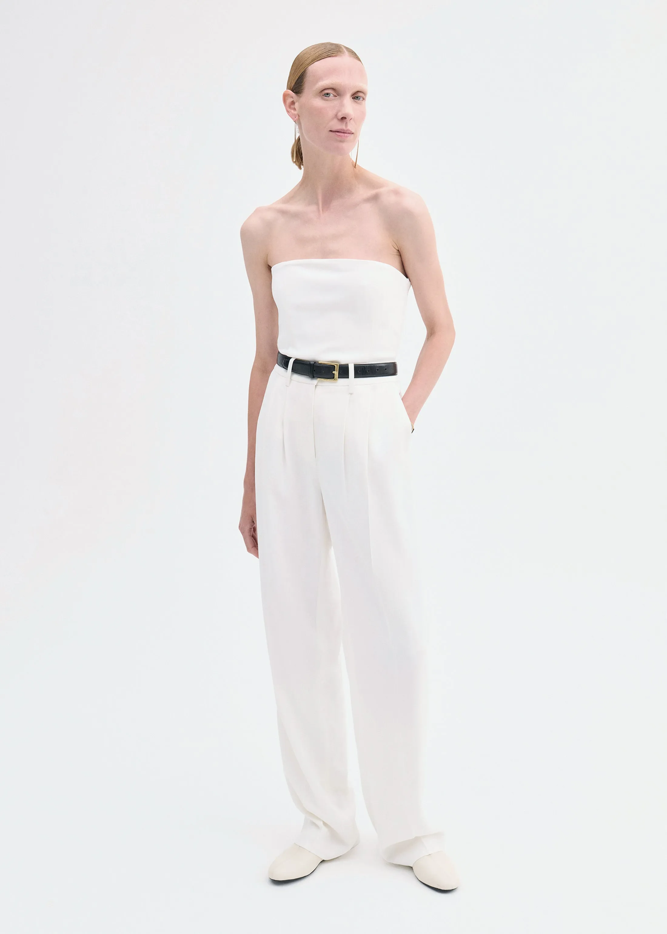 Strapless Bustier Top in Crepe - Ivory sold by CO product image thumbnail 2
