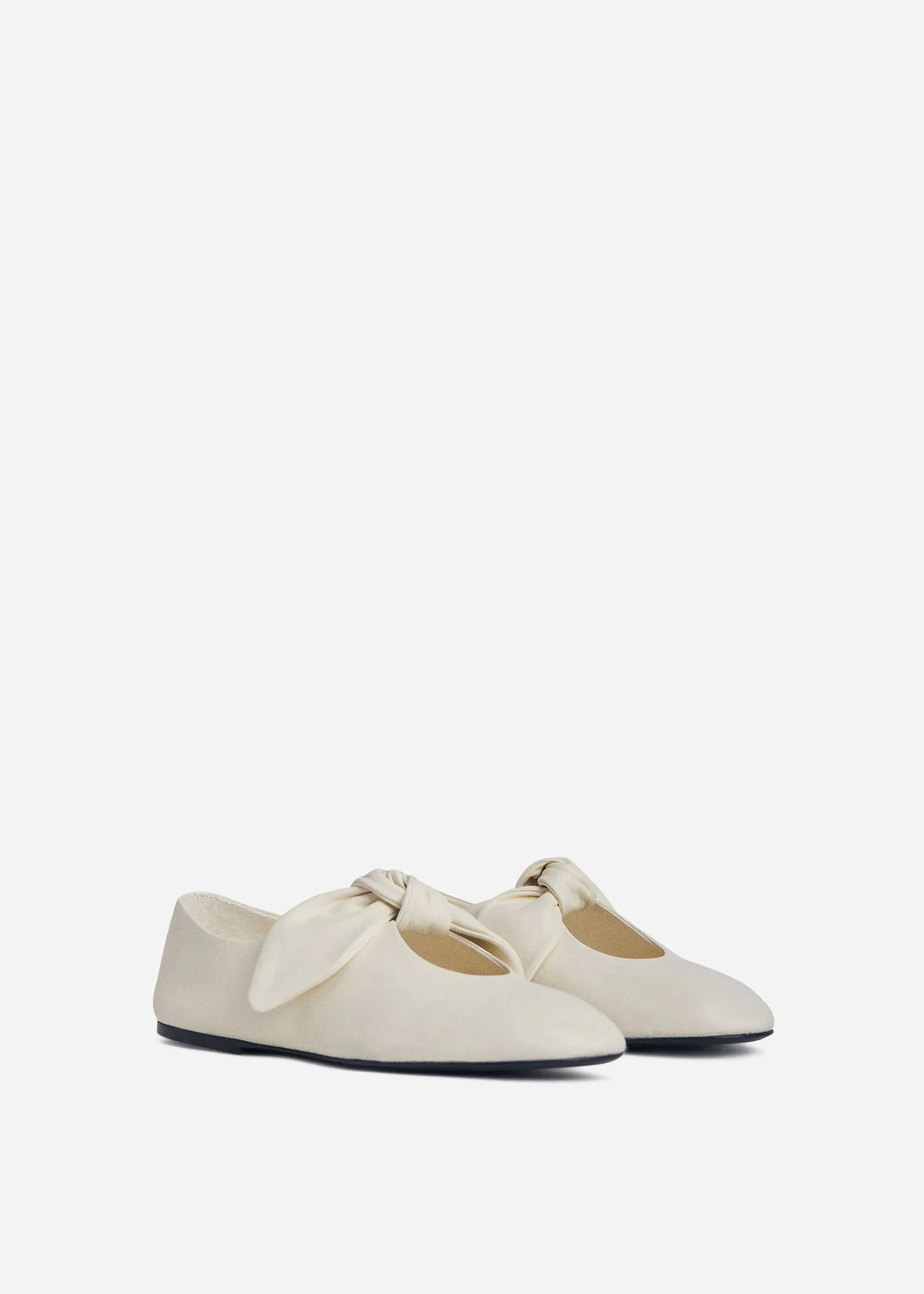 Leather Bow Flat in Ivory sold by CO product image thumbnail 2