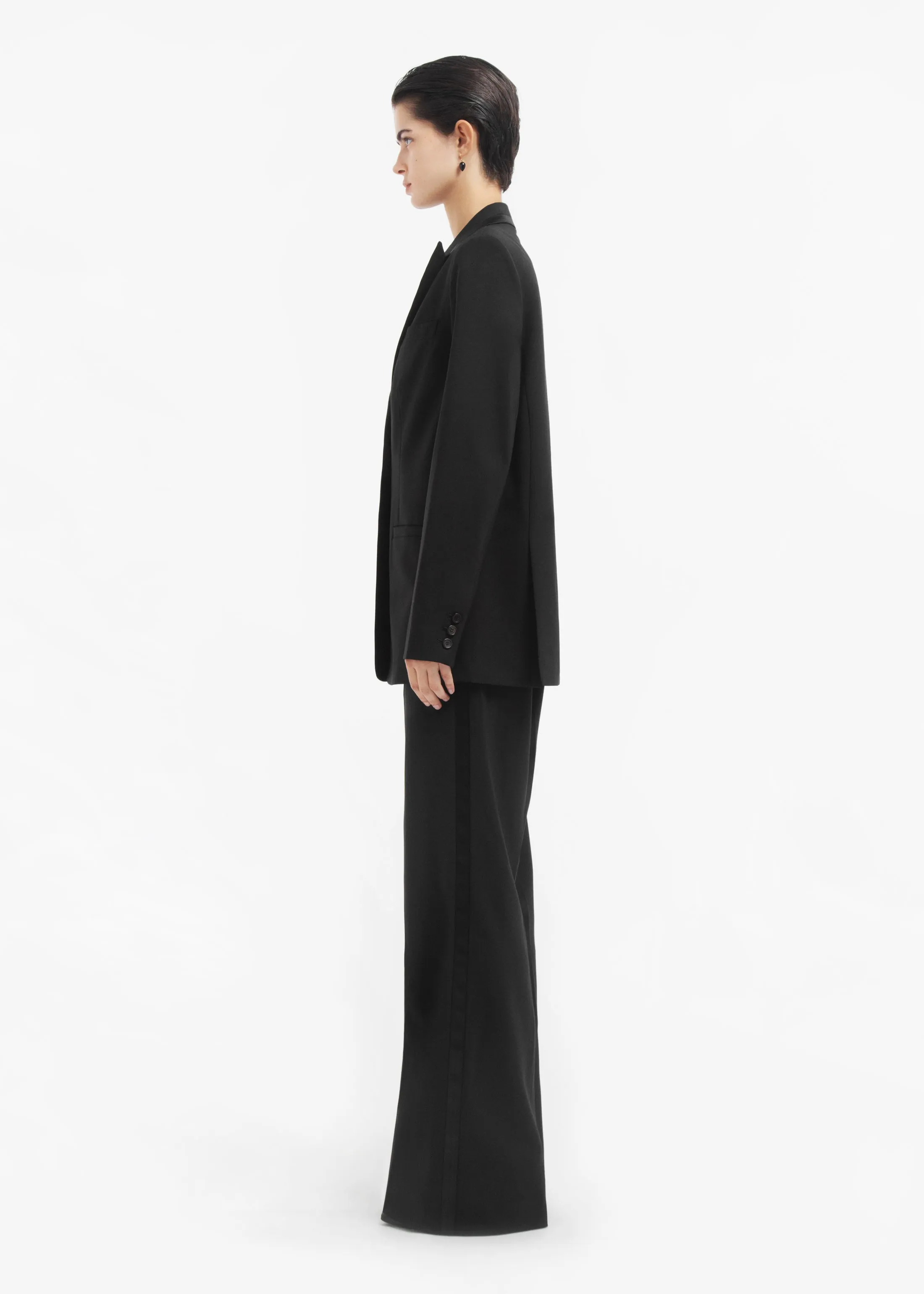 Tuxedo Pant in Wool and Silk - Black sold by CO product image thumbnail 2